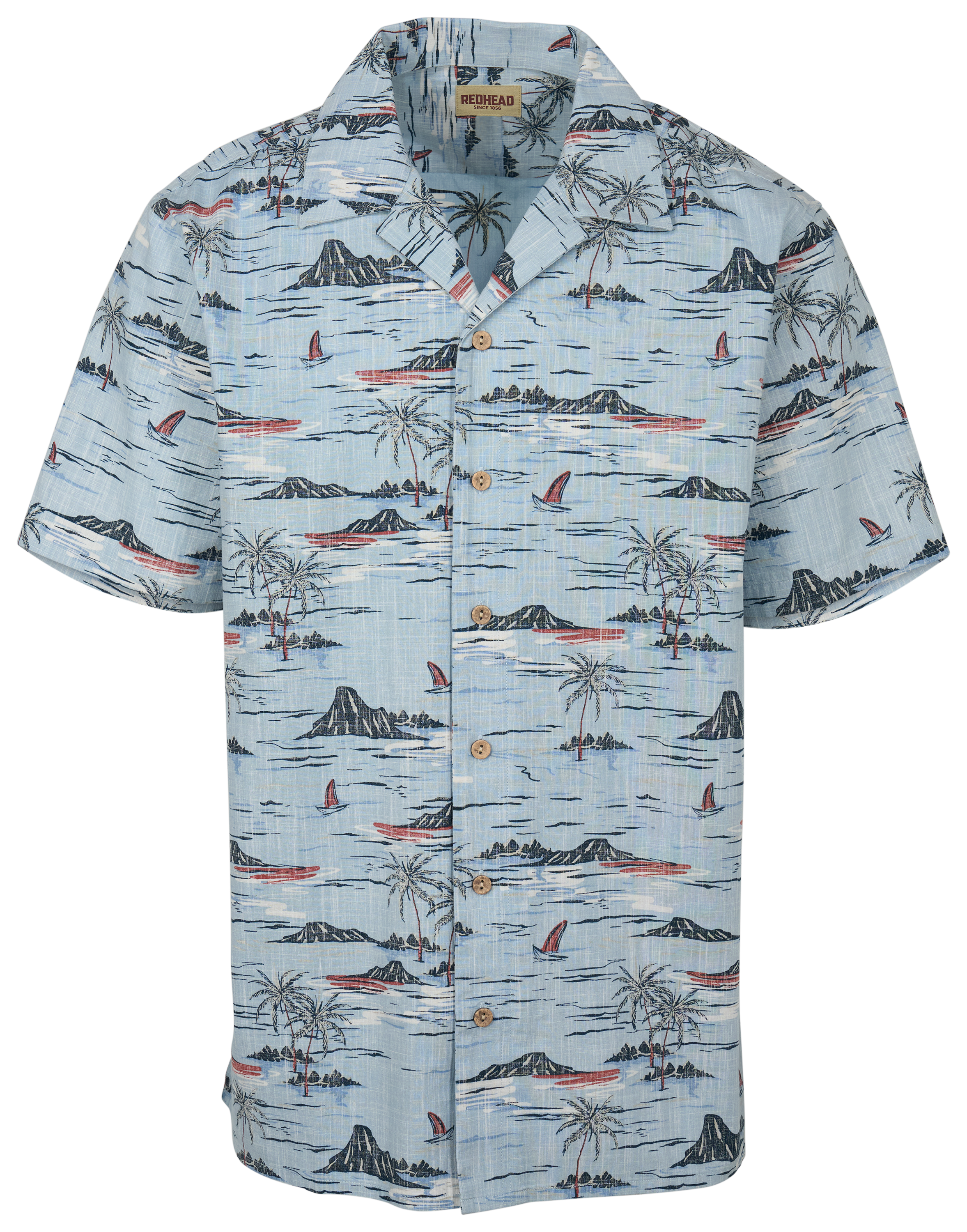 Image of RedHead Resort Short-Sleeve Button-Down Shirt - Sky Sails
