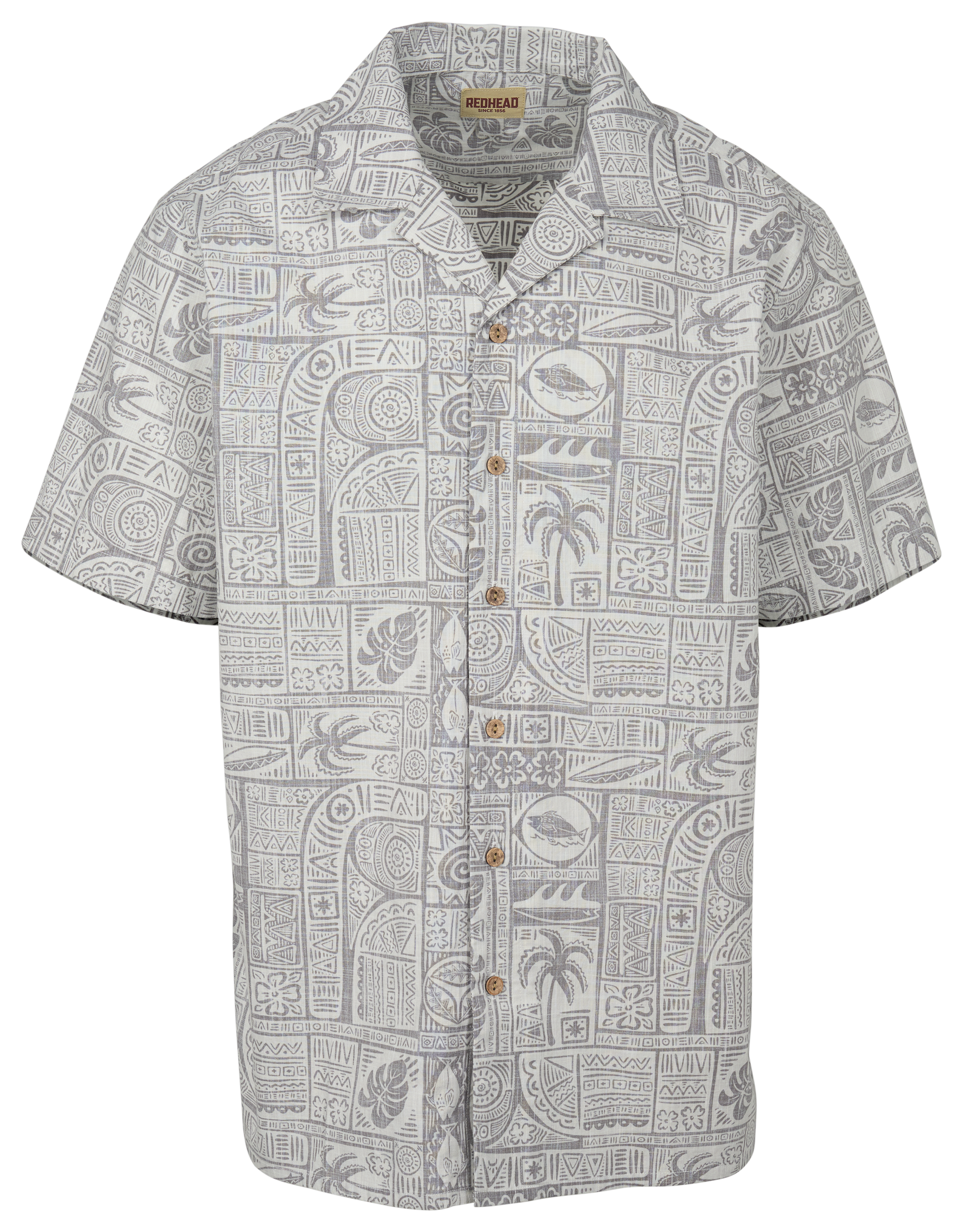 Image of RedHead Resort Short-Sleeve Button-Down Shirt - Titanium Block