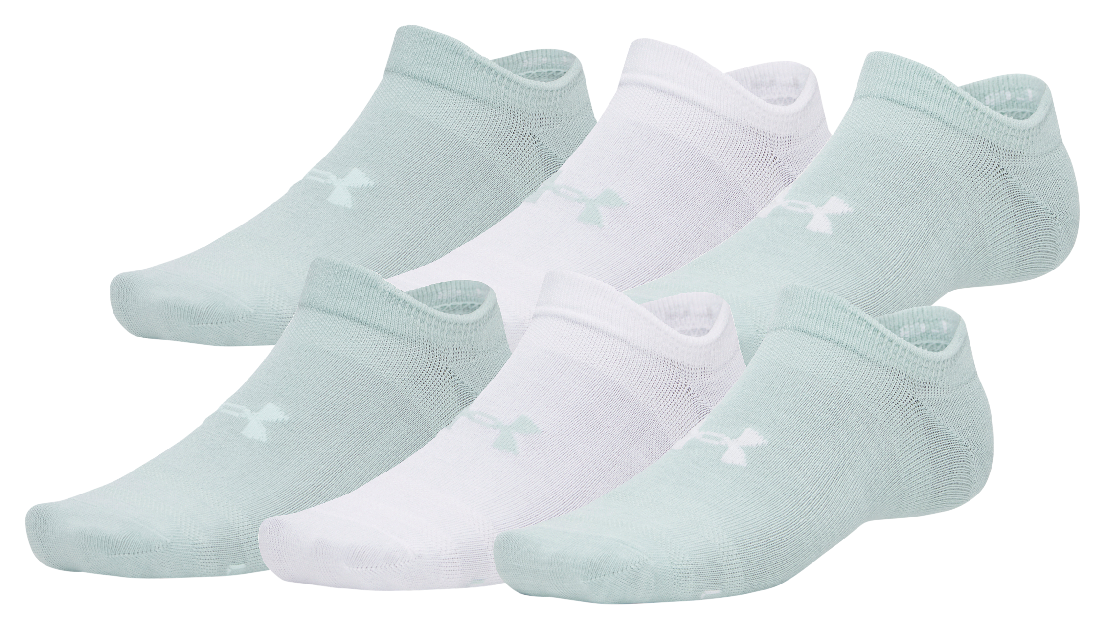Image of Under Armour Essential No-Show Socks For Women 6-Pair Pack