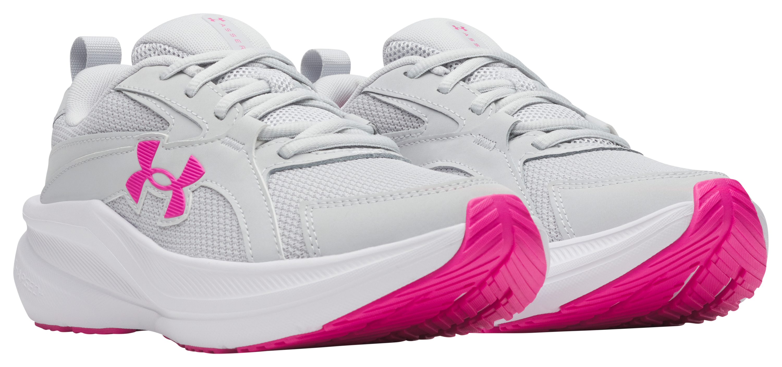 Image of Under Armour Charged+ Assert 11 Running Shoes for Kids - Halo Gray
