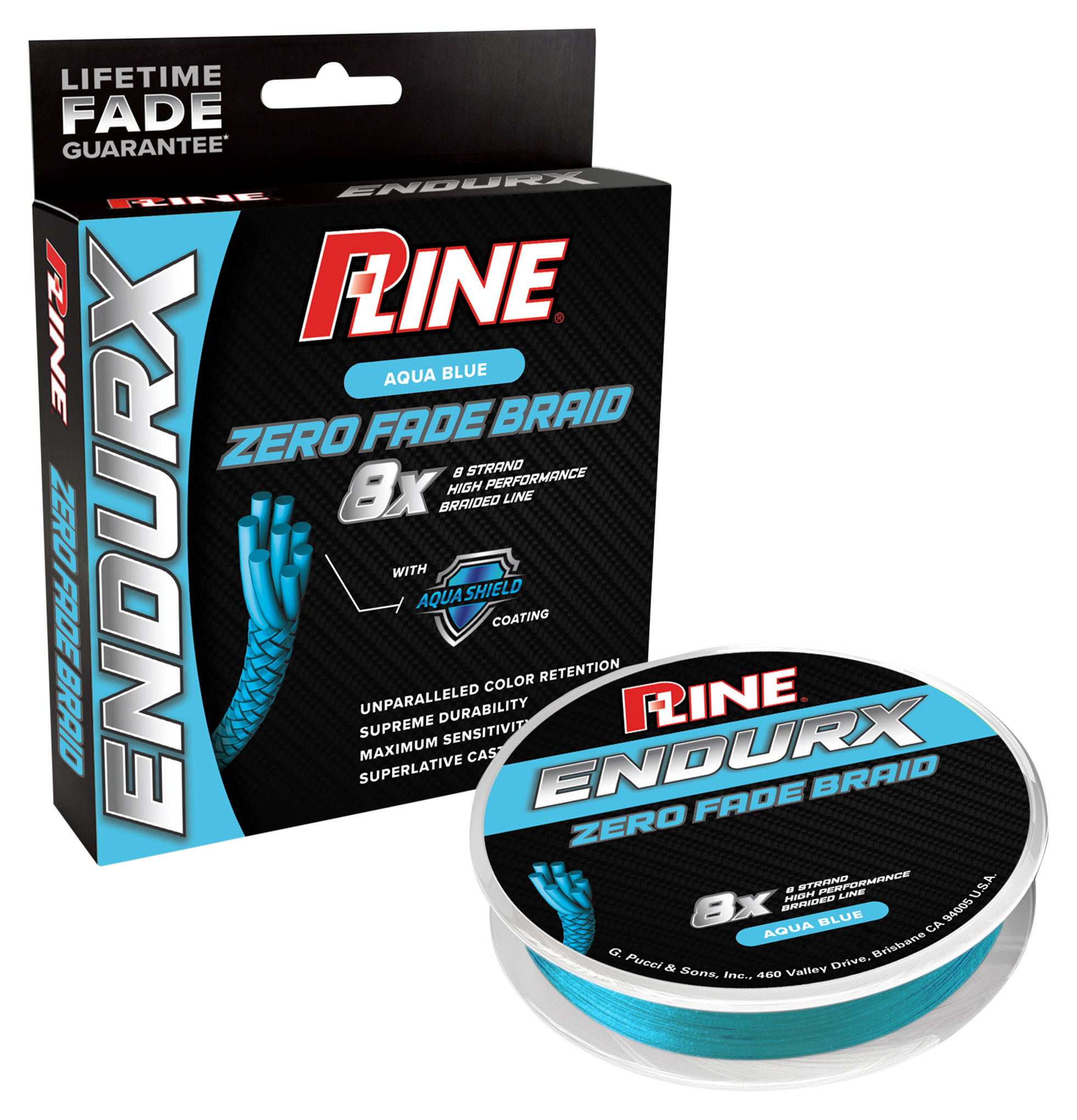 Image of P-Line EndurX Zero Fade 8X Braid - Aqua Blue - 2500 Yards - 50 lb.