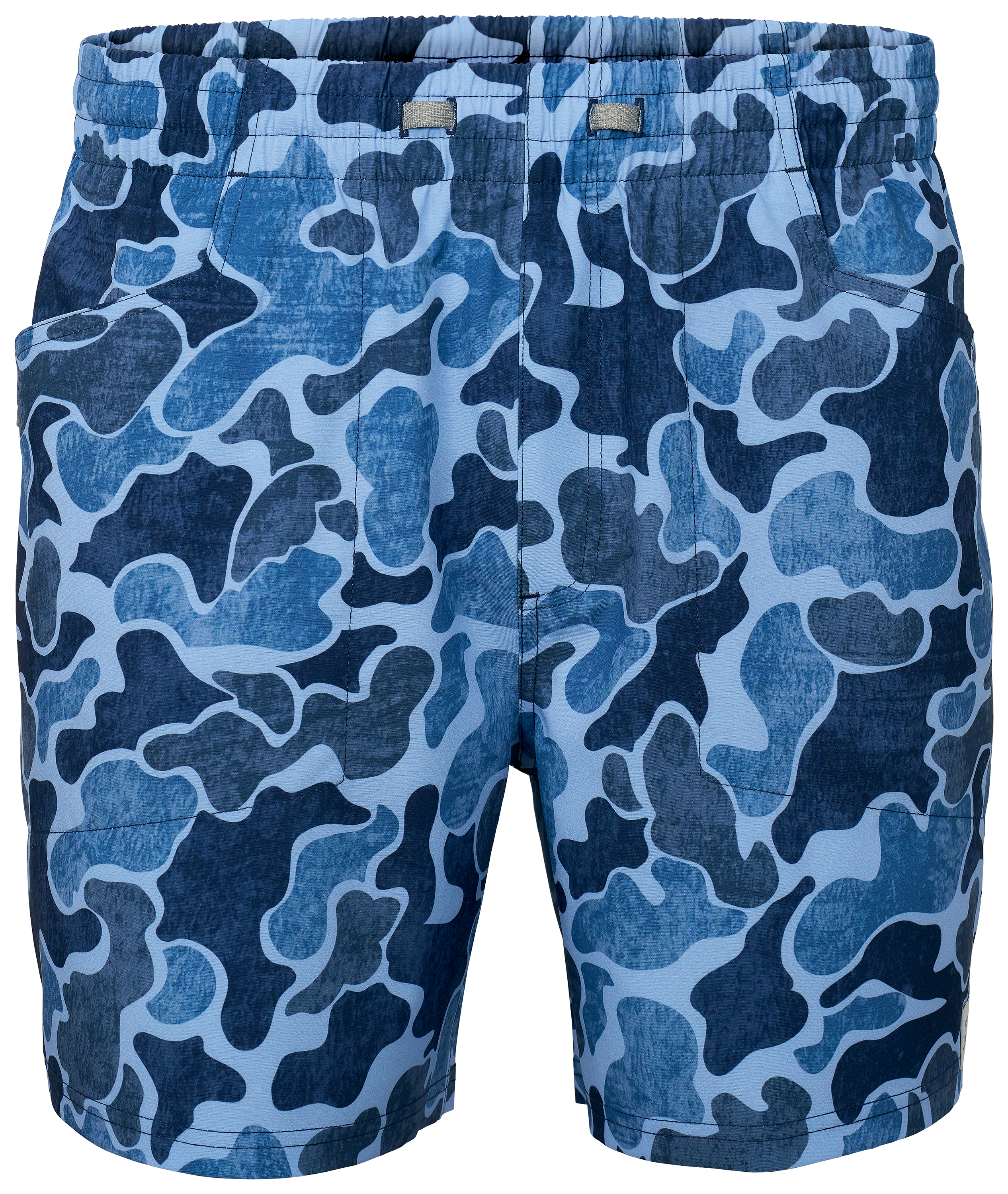 Image of "World Wide Sportsman 6"" 3D Cool Charter Shorts - Blue Vintage Camo"