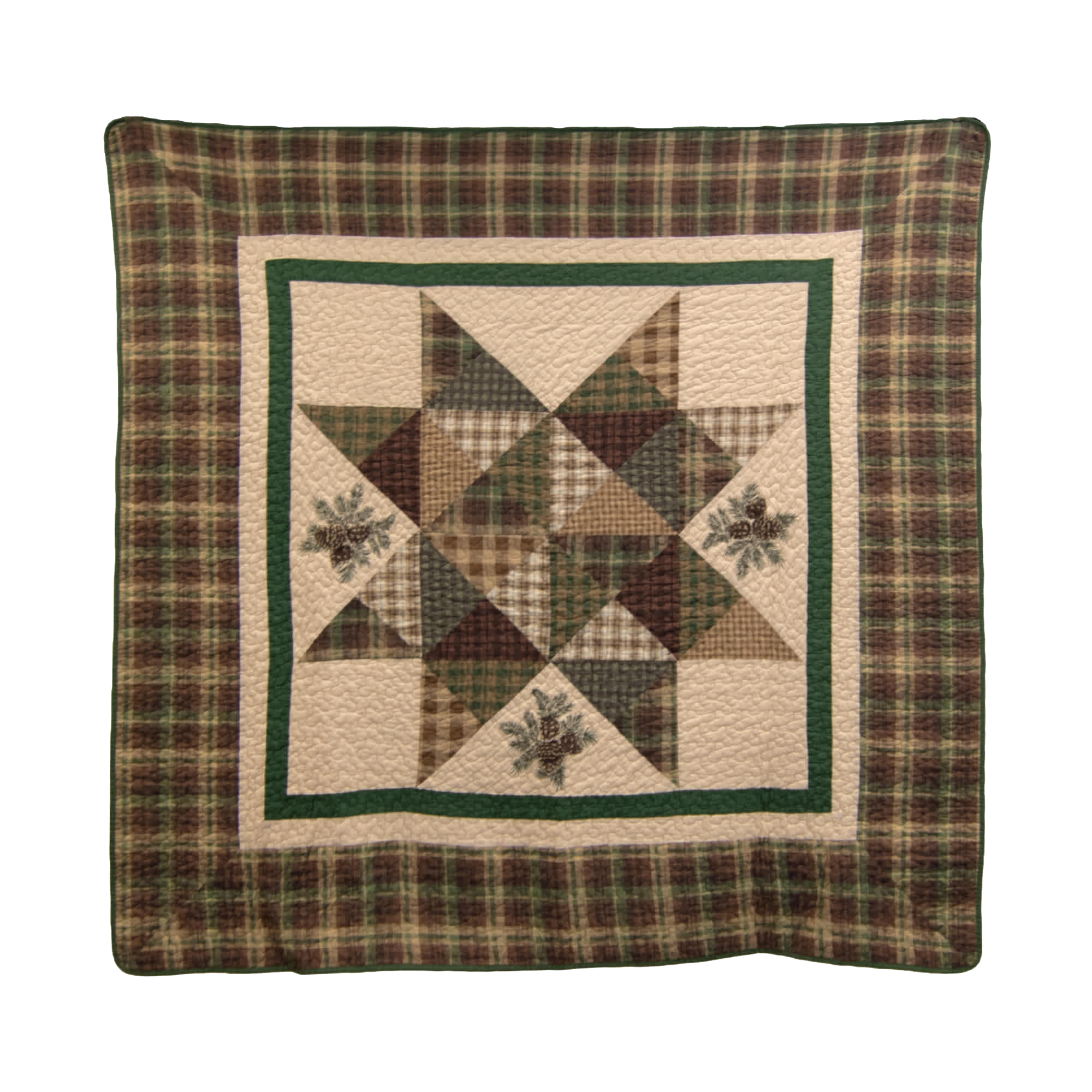 Image of Donna Sharp Pine Star Quilted Throw Blanket