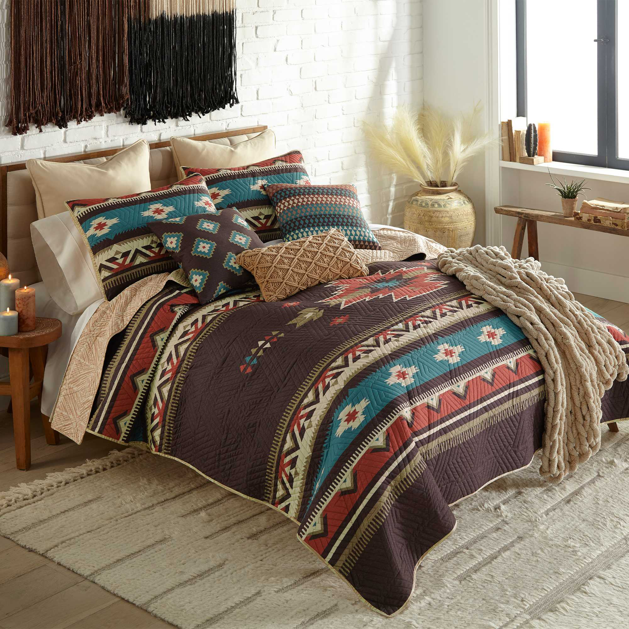 Image of Donna Sharp Mahogany Desert Quilted Bedding Set - King