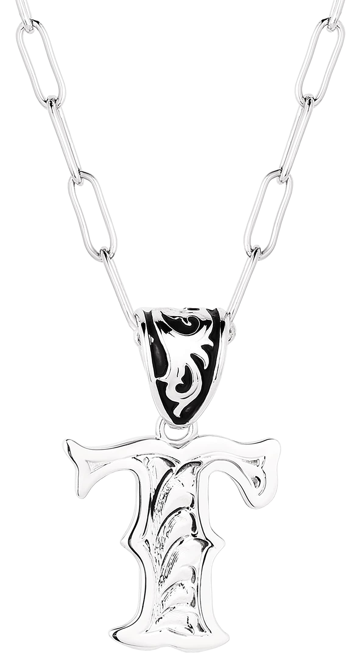 Image of "Montana Silversmiths Western ""T"" Initial Necklace"