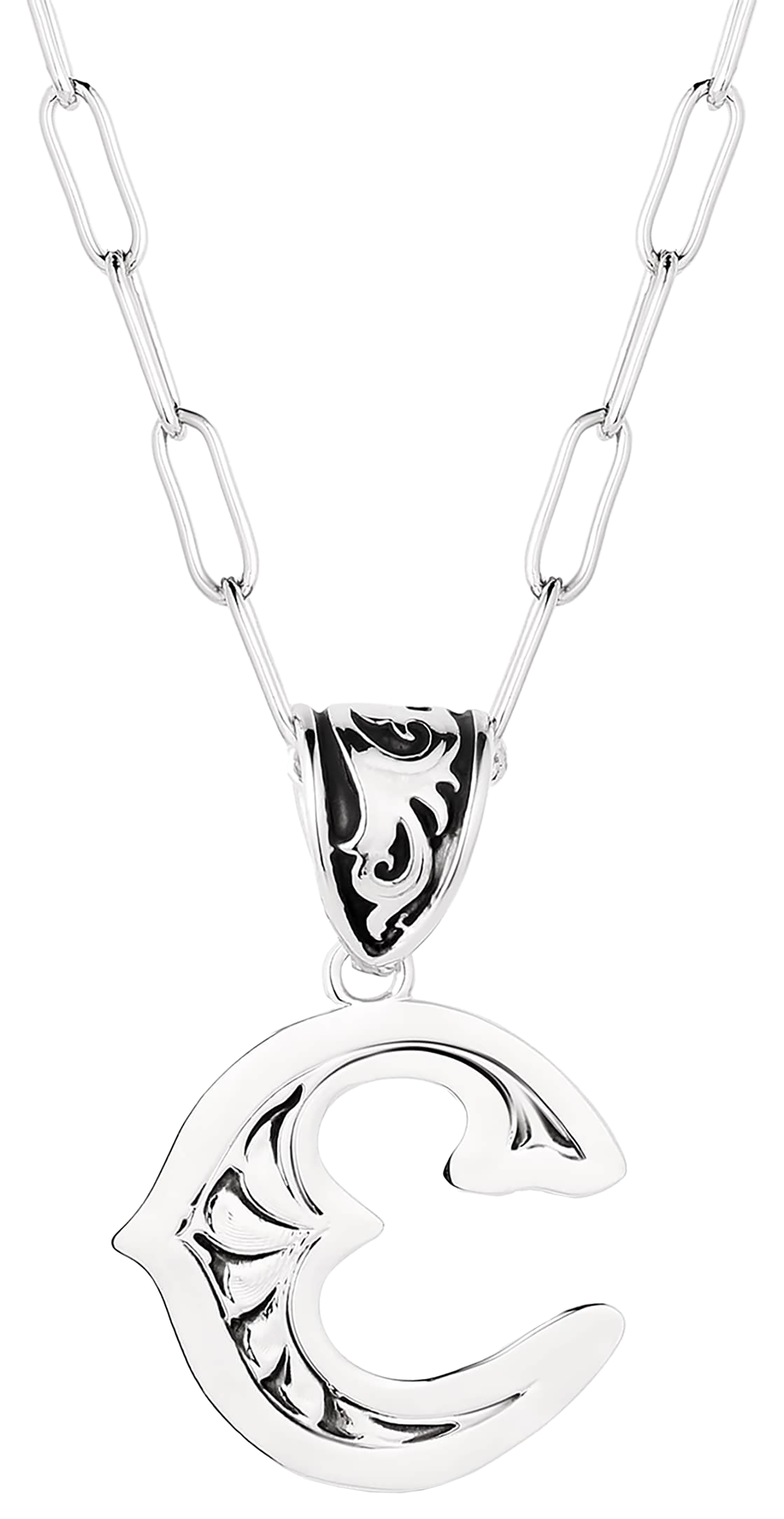Image of "Montana Silversmiths Western ""C"" Initial Necklace"