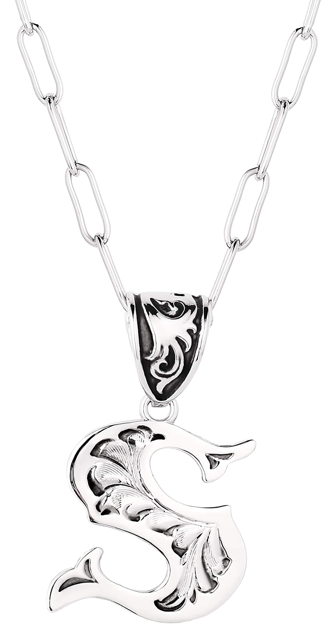 Image of "Montana Silversmiths Western ""S"" Initial Necklace"
