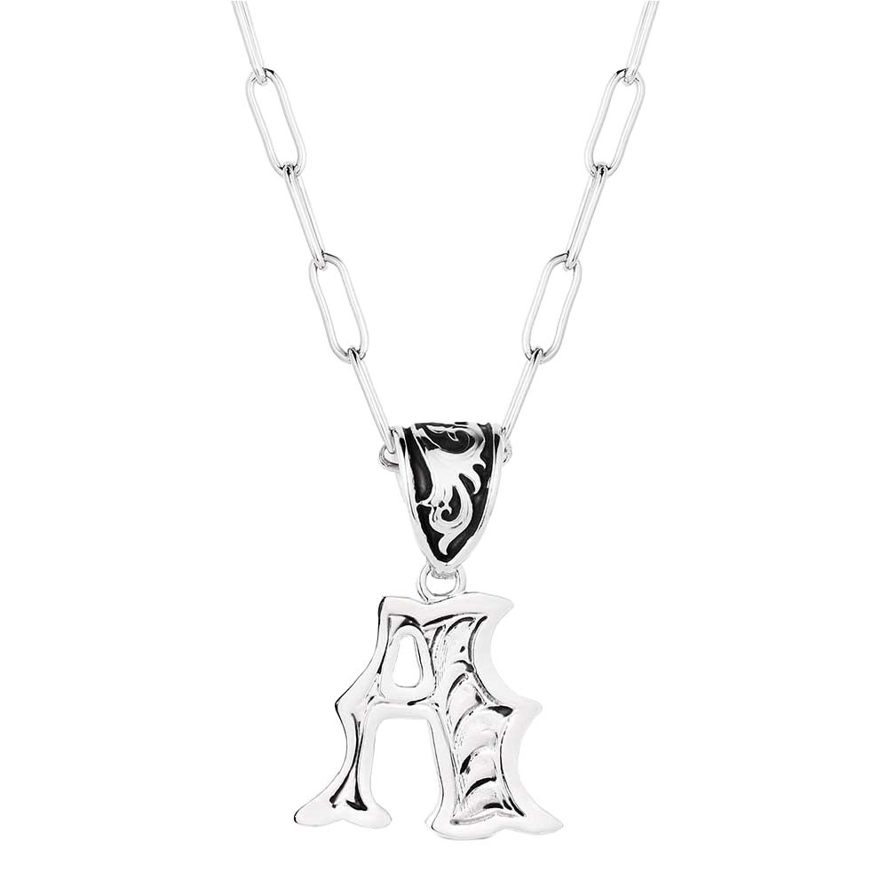 Image of "Montana Silversmiths Western ""A"" Initial Necklace"