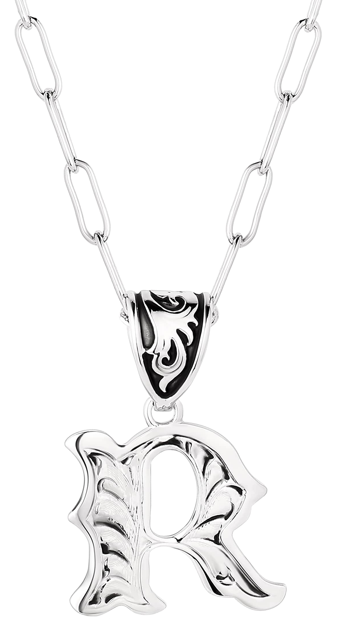 Image of "Montana Silversmiths Western ""R"" Initial Necklace"