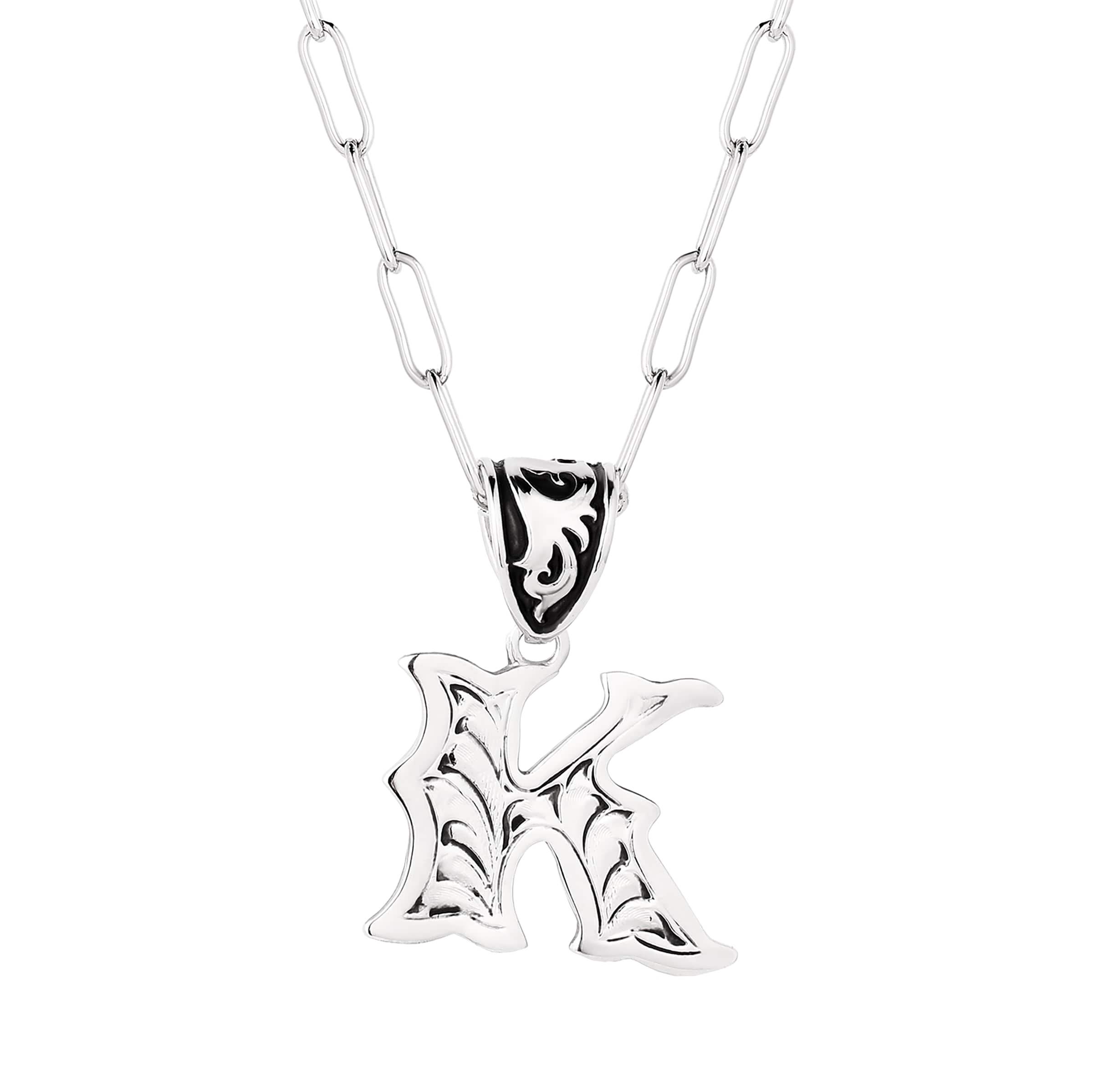 Image of "Montana Silversmiths Western ""K"" Initial Necklace"