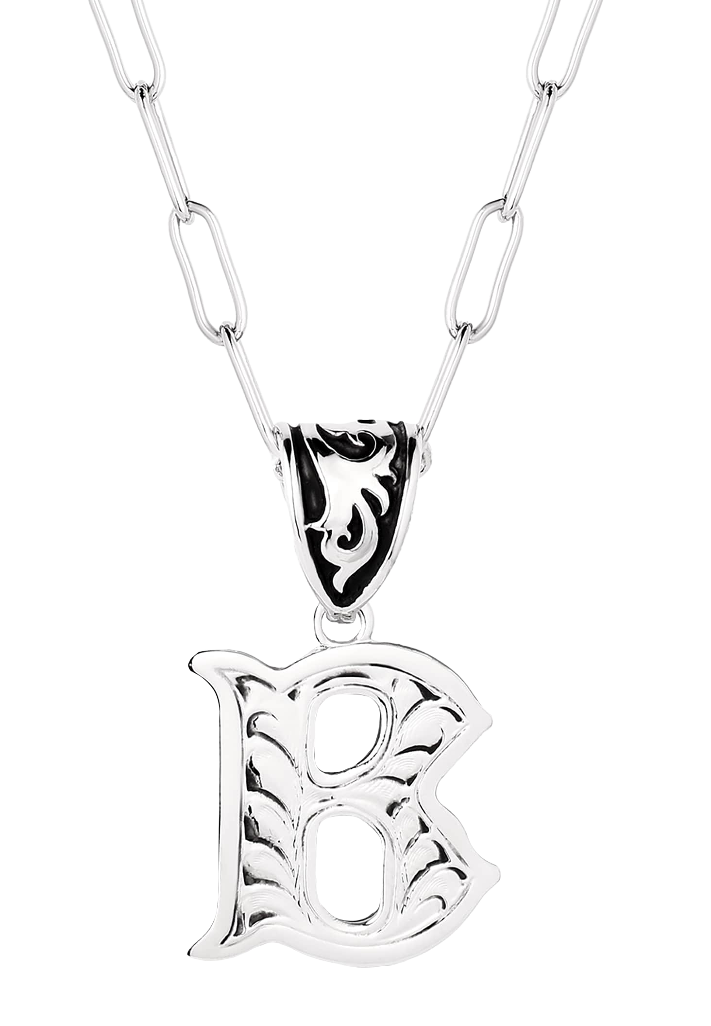 Image of "Montana Silversmiths Western ""B"" Initial Necklace"