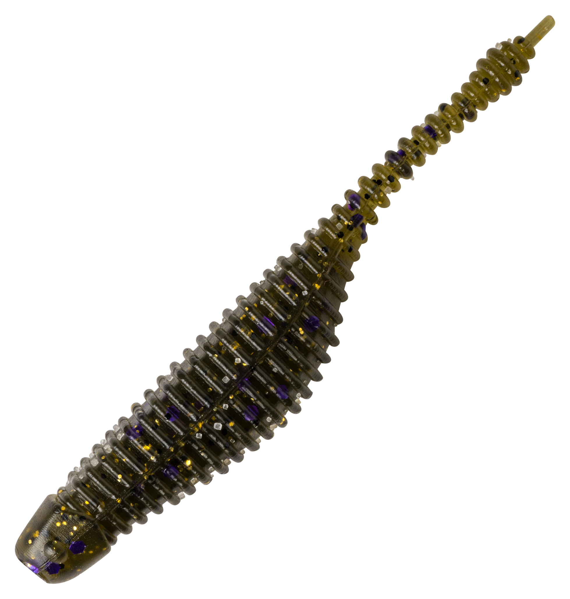 Image of "Great Lakes Finesse Drop Minnow - Green Pumpkin/Purple Flake - 2-1/4"""