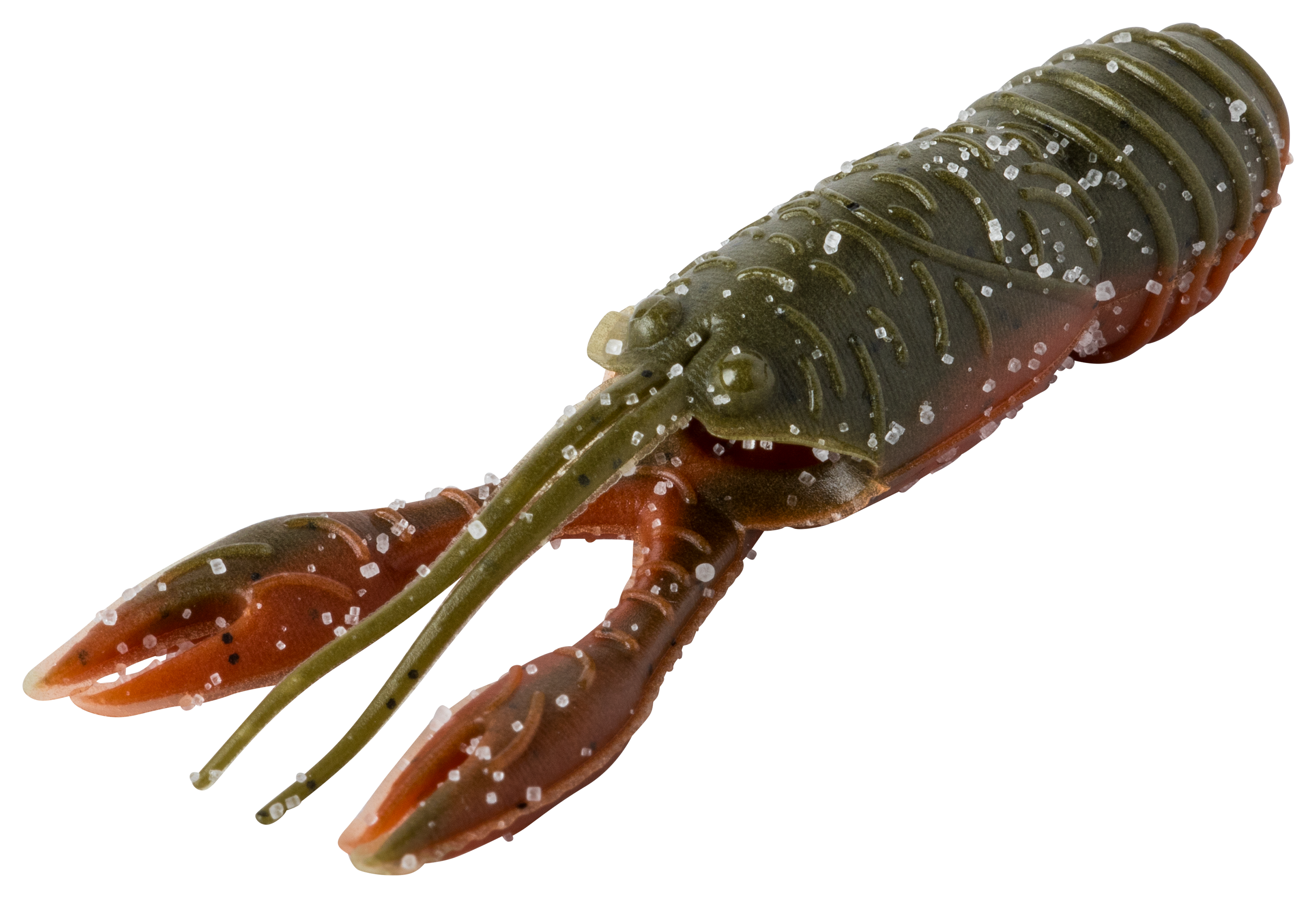 Image of "Great Lakes Finesse Juvy Craw - Green Pumpkin/Orange Belly - 2"""