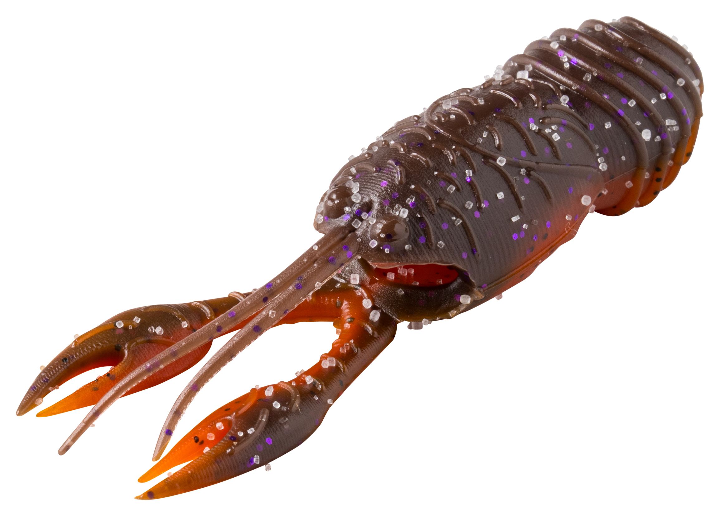 Image of "Great Lakes Finesse Juvy Craw - Brown Purple Orange Belly - 2"""