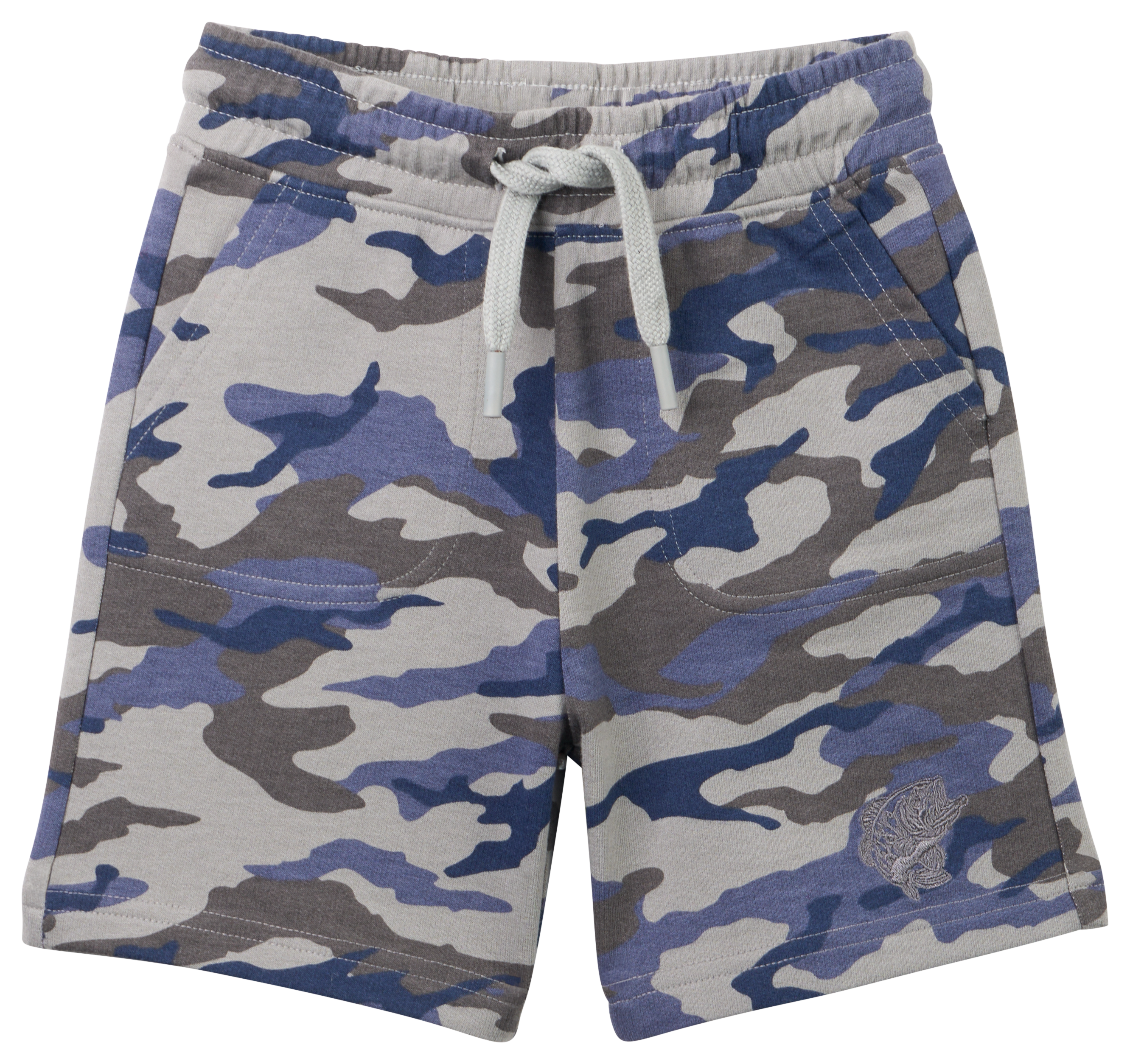 Image of Bass Pro Shops Terry Shorts for Toddlers - Blue Camo