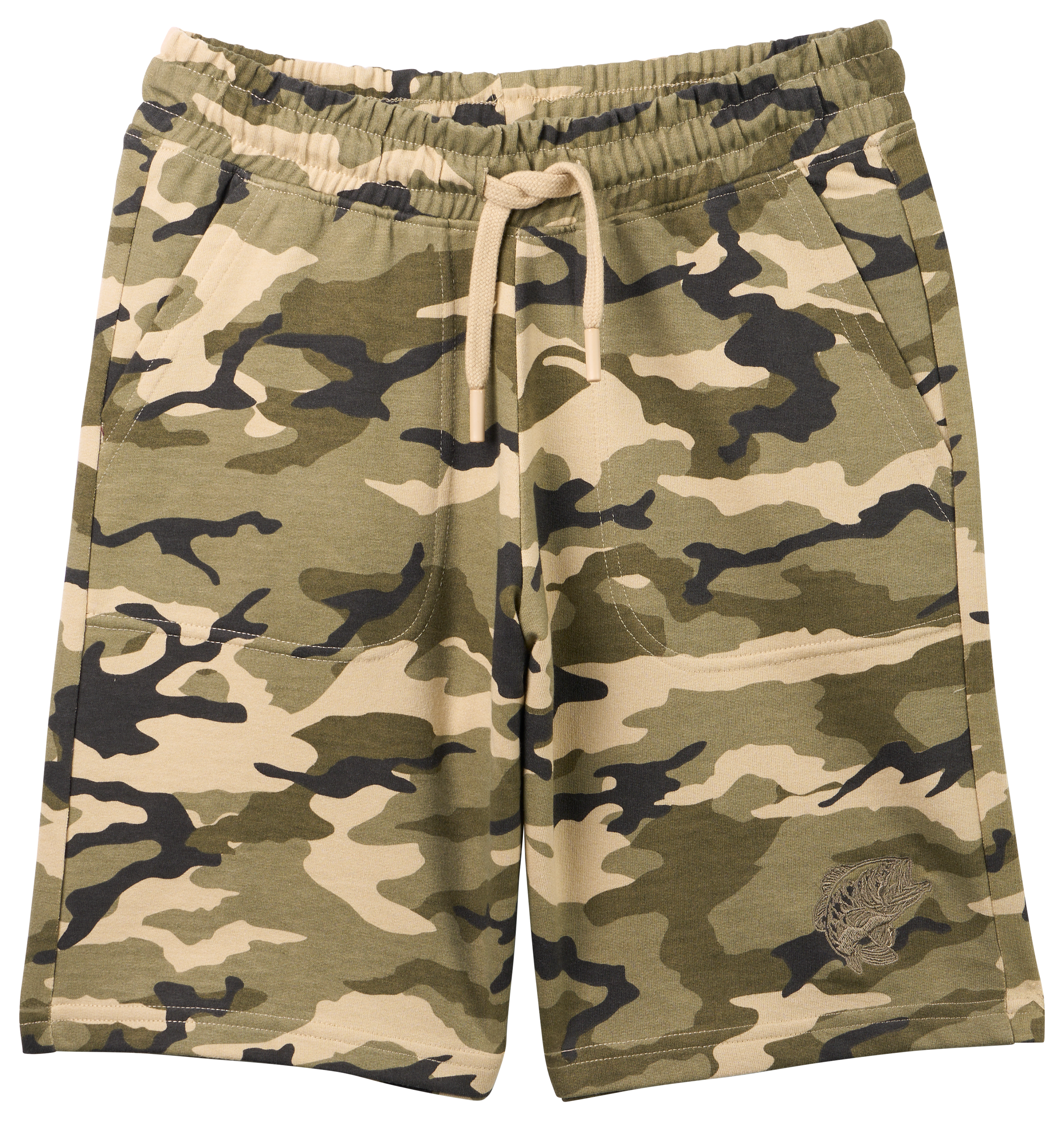 Image of Bass Pro Shops Logo Shorts for Kids - Olive Camo