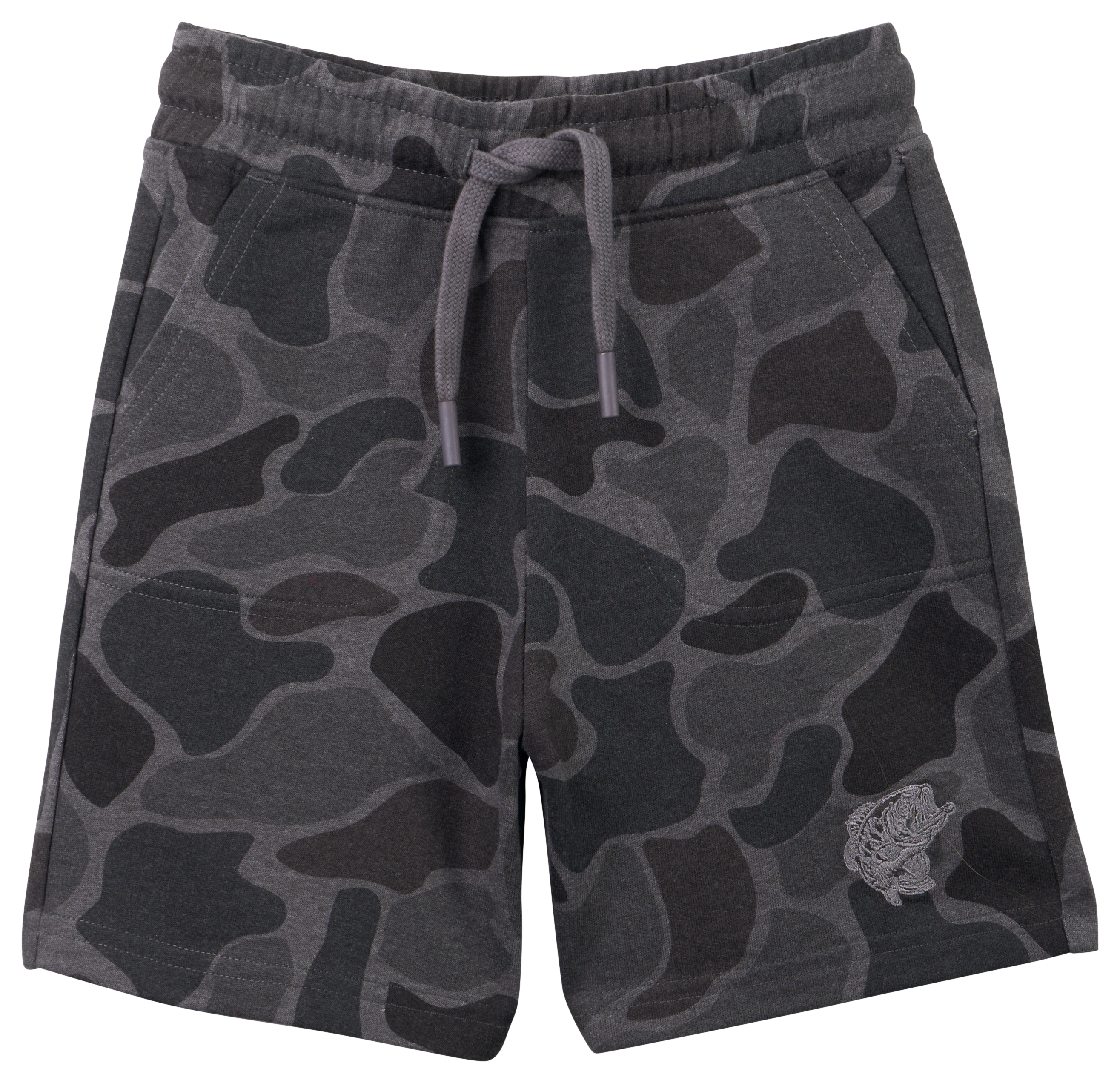 Image of Bass Pro Shops Terry Shorts for Toddlers - Woodland Black - 3T