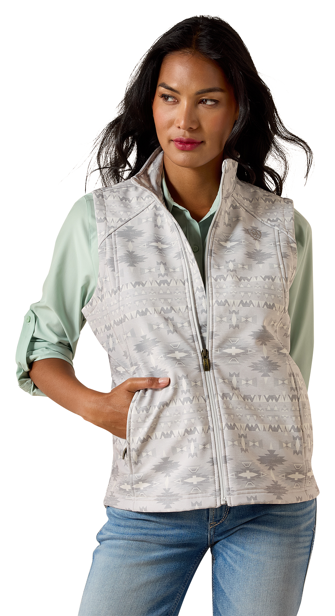 Image of Ariat Logo Softshell Vest - Pepper South