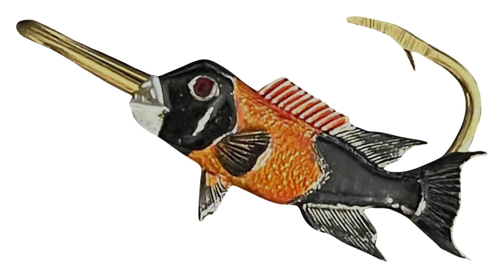 Image of Hookits California Sheephead Fishing Hook Hat Pin Clip