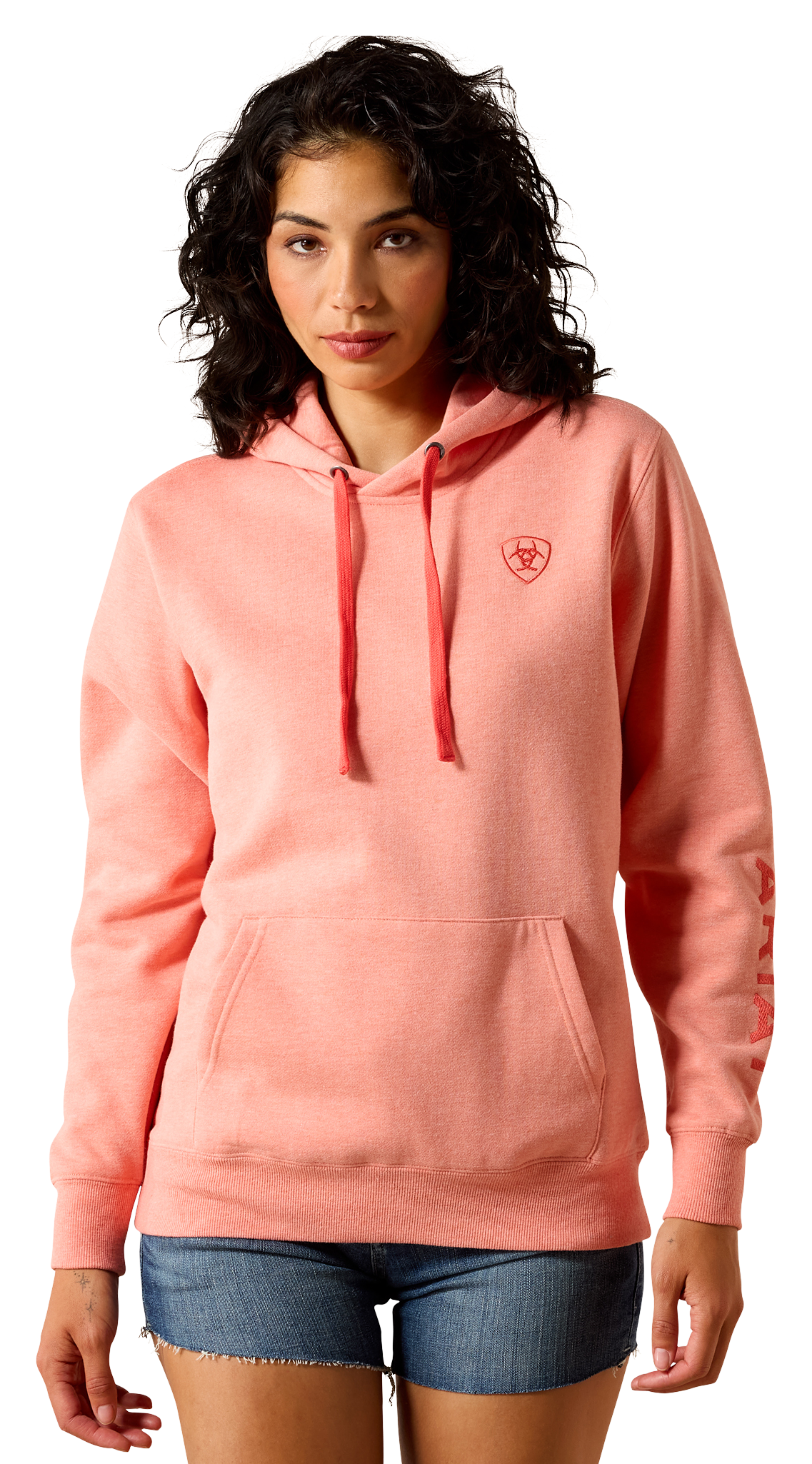 Image of Ariat Logo 2.0 Long-Sleeve Hoodie - Peach Amber