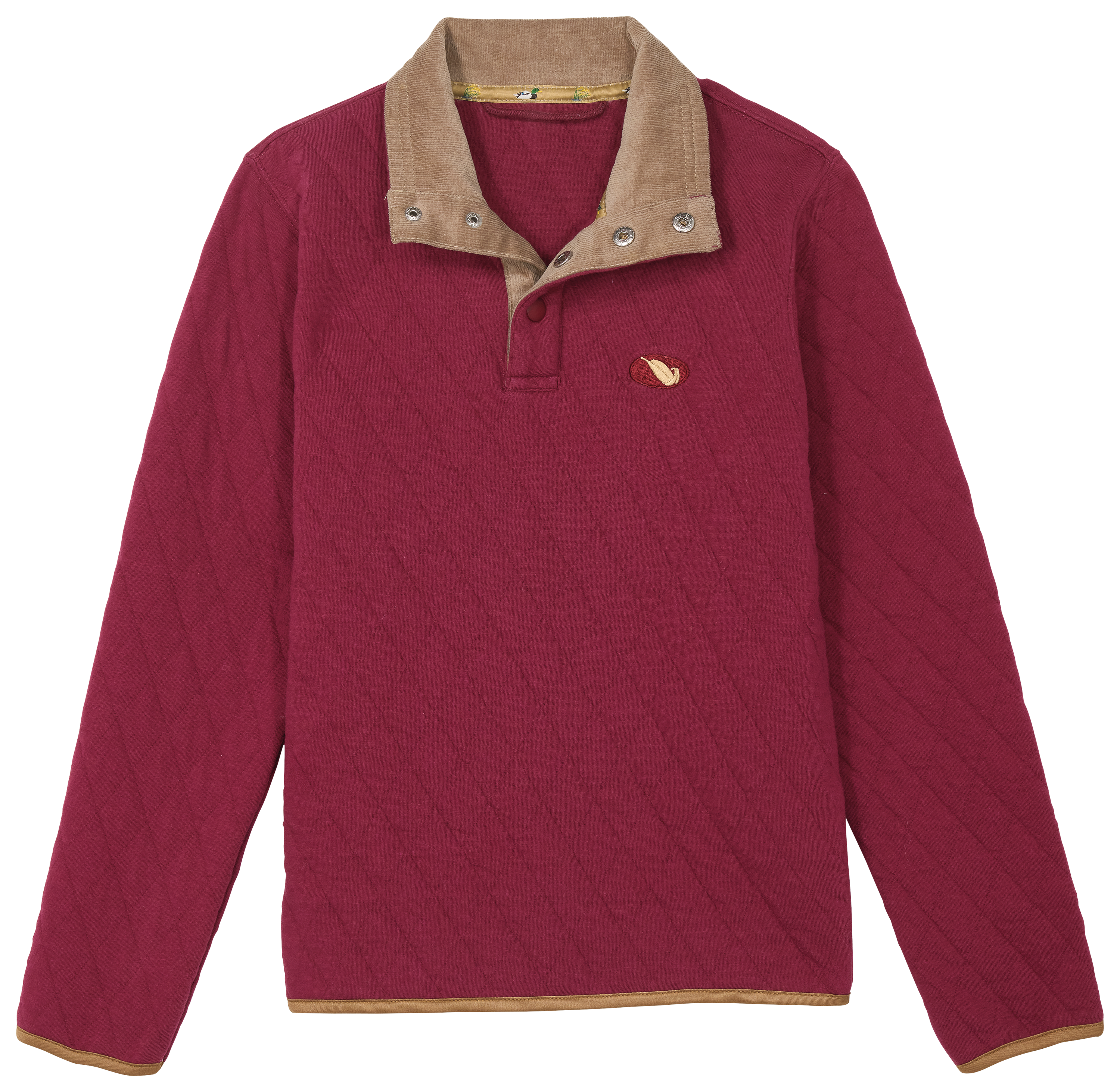 Image of Mack's Prairie Wings Quilted Boondock Pullover for Youth - Maroon