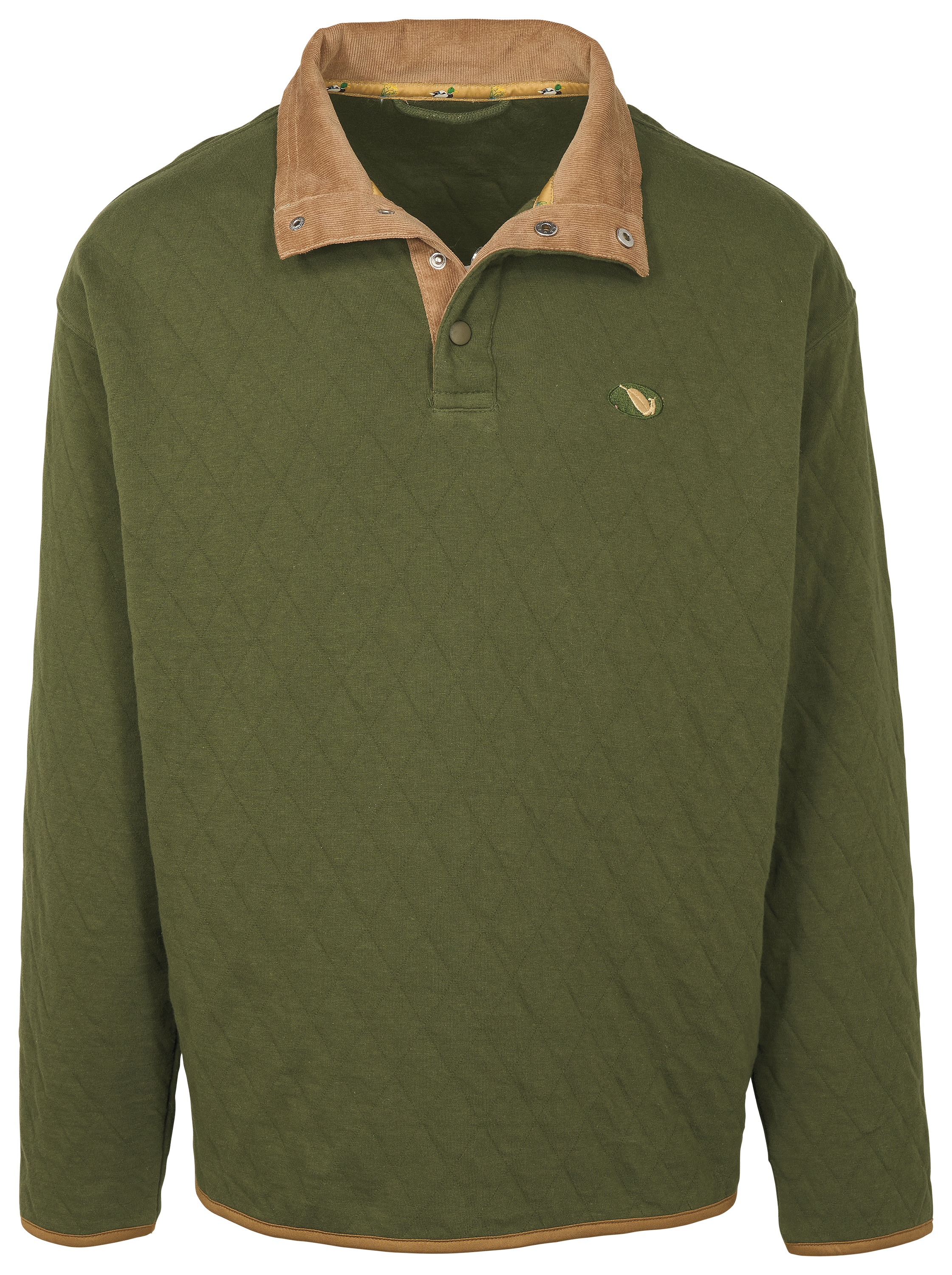 Image of Mack's Prairie Wings Quilted Boondock Pullover for Men - Epidote