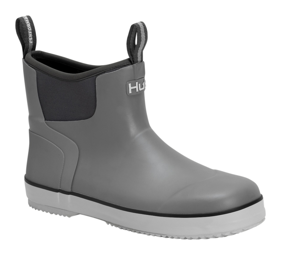 Image of Huk Rogue Wave Rubber Boots for Boys - Grey - 1 Kids
