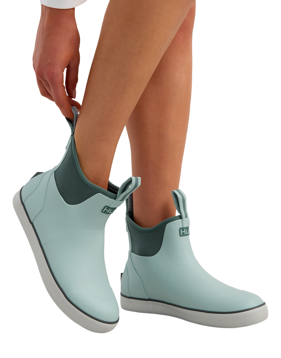 Image of Huk Rogue Wave Deck Boots for Ladies - Heron Blue