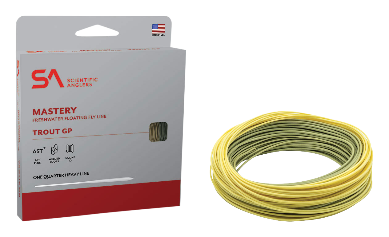 Image of Scientific Anglers Mastery Trout GP Fly Line - Butter/Sage - 90' - 5