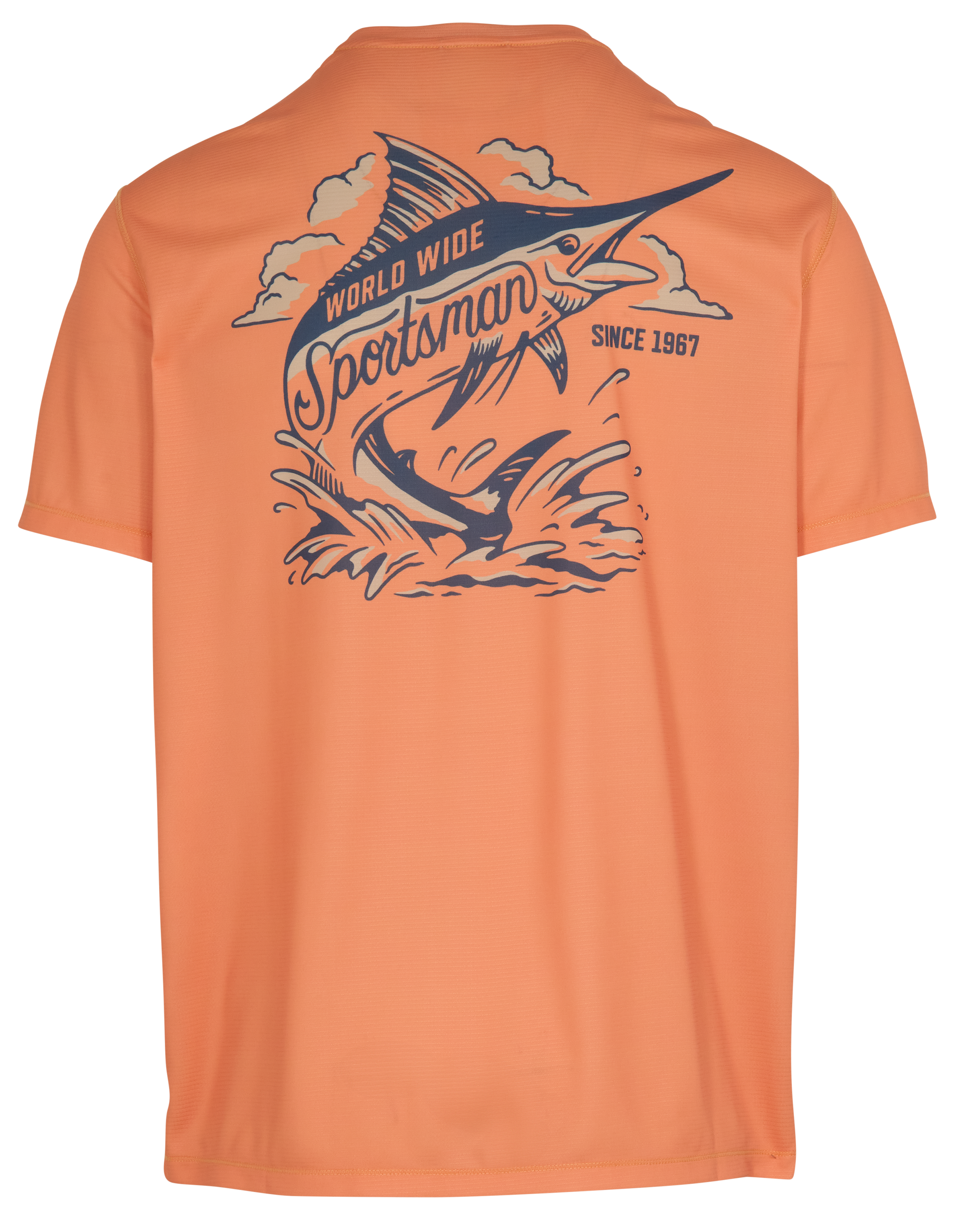 Image of World Wide Sportsman 3D Cool Marlin Graphic Short-Sleeve Shirt - Copper Tan
