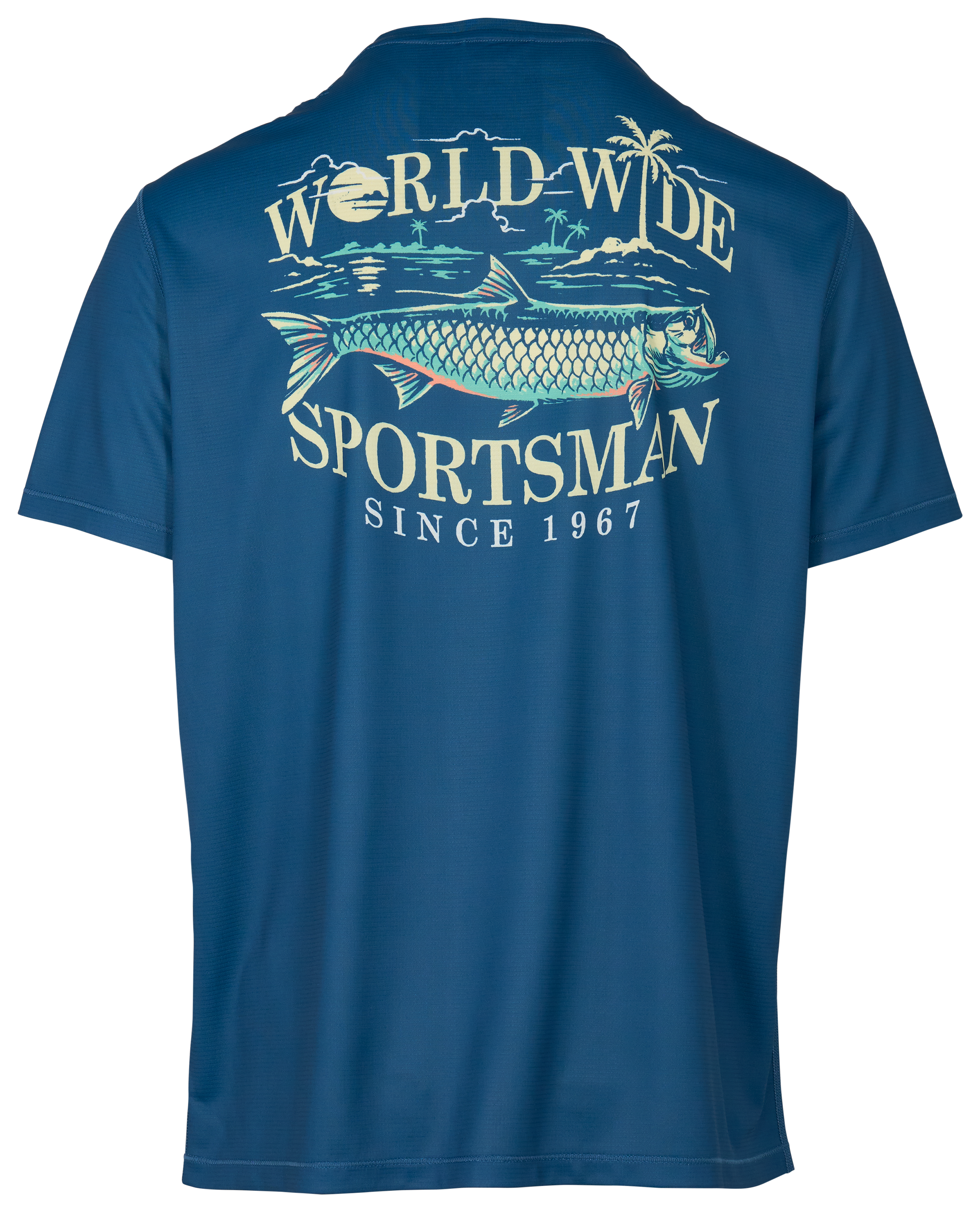 Image of World Wide Sportsman 3D Cool Since 1967 Graphic Short-Sleeve Shirt - Dark Blue