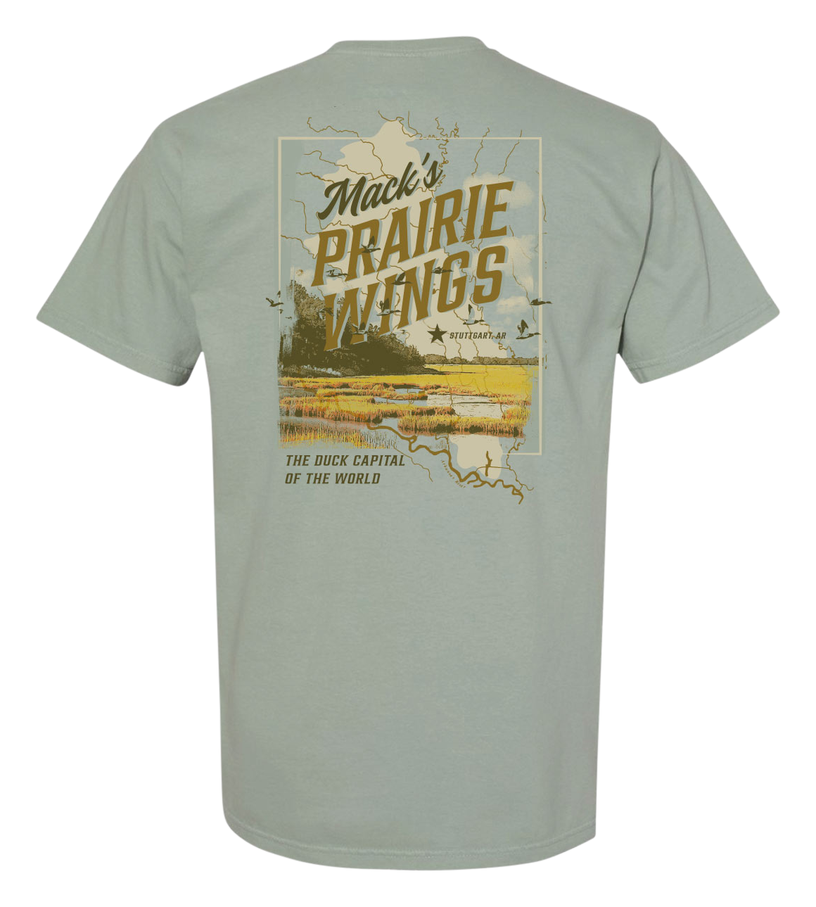 Image of Mack's Prairie Wings Grand Prairie Duck Short-Sleeve T-Shirt for Men - Bay