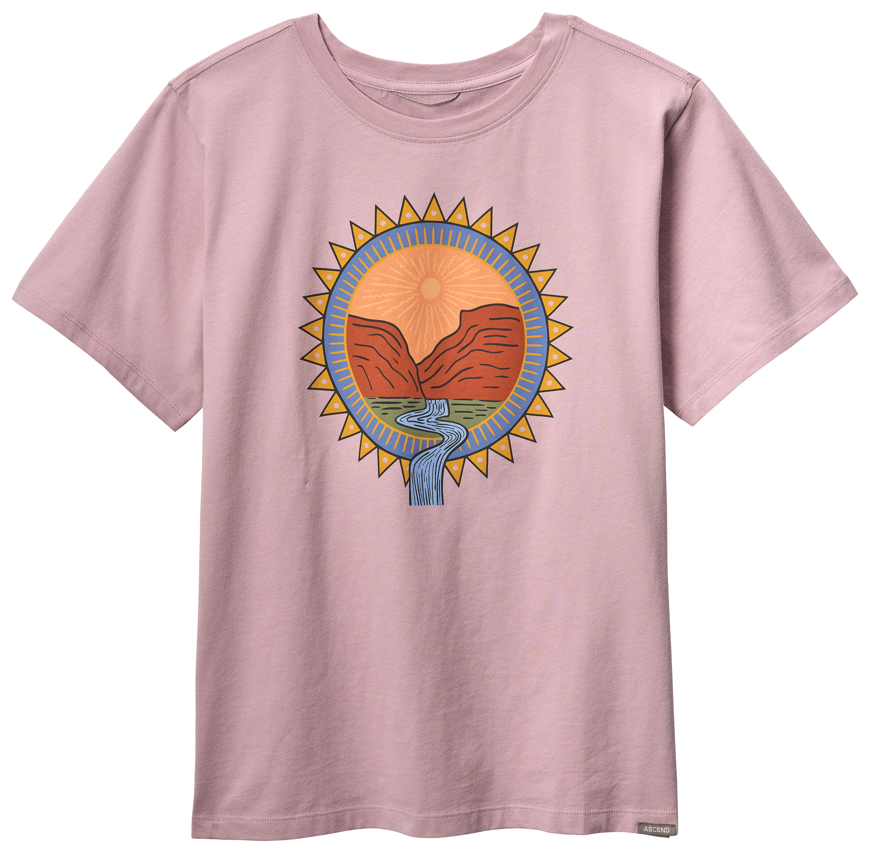 Image of Ascend Organic Circular Desert Graphic Short-Sleeve T-Shirt - Keepsake Lilac Circular Desert