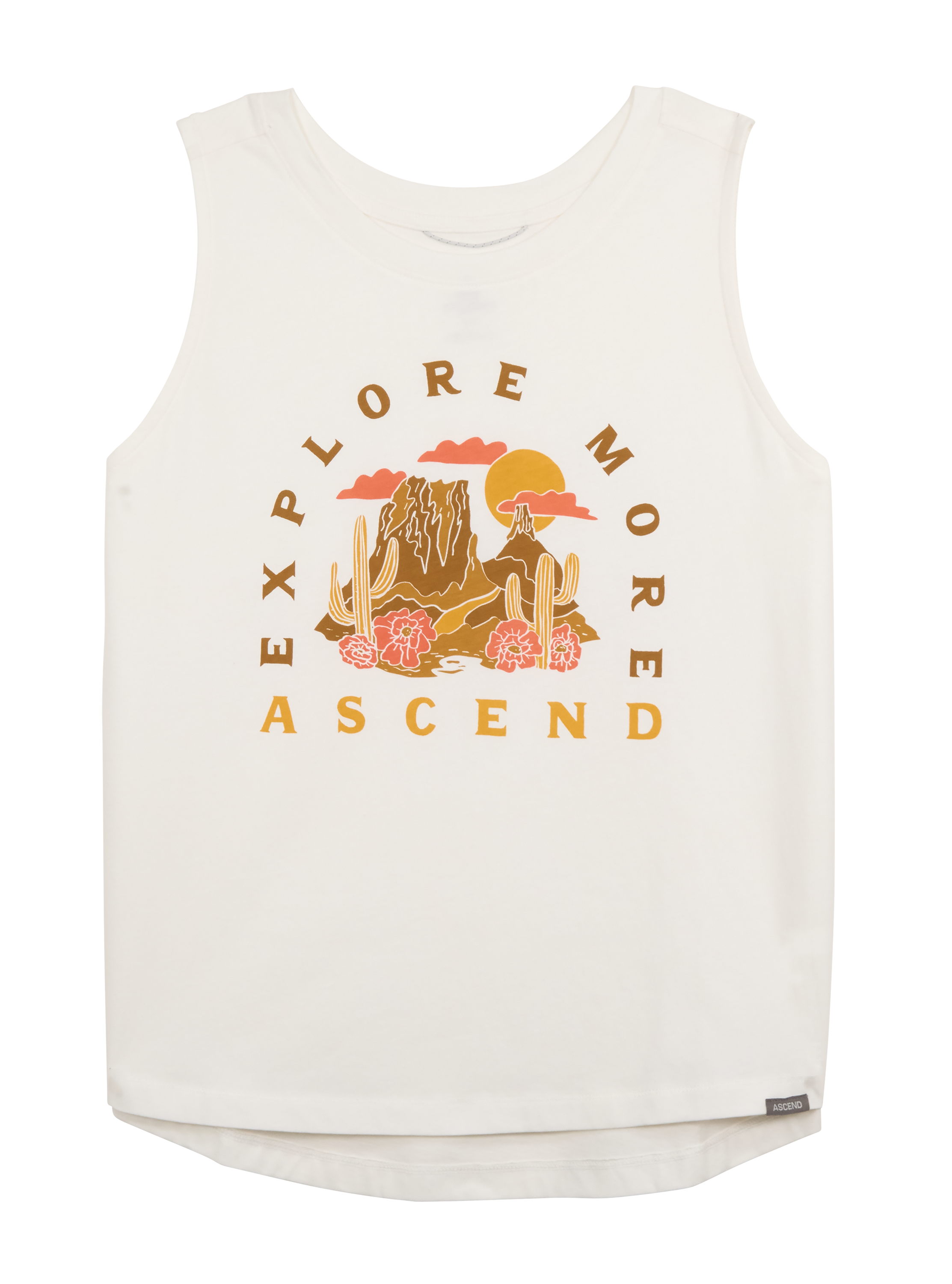 Image of Ascend Explore More Organic Graphic Tank - Coconut Milk