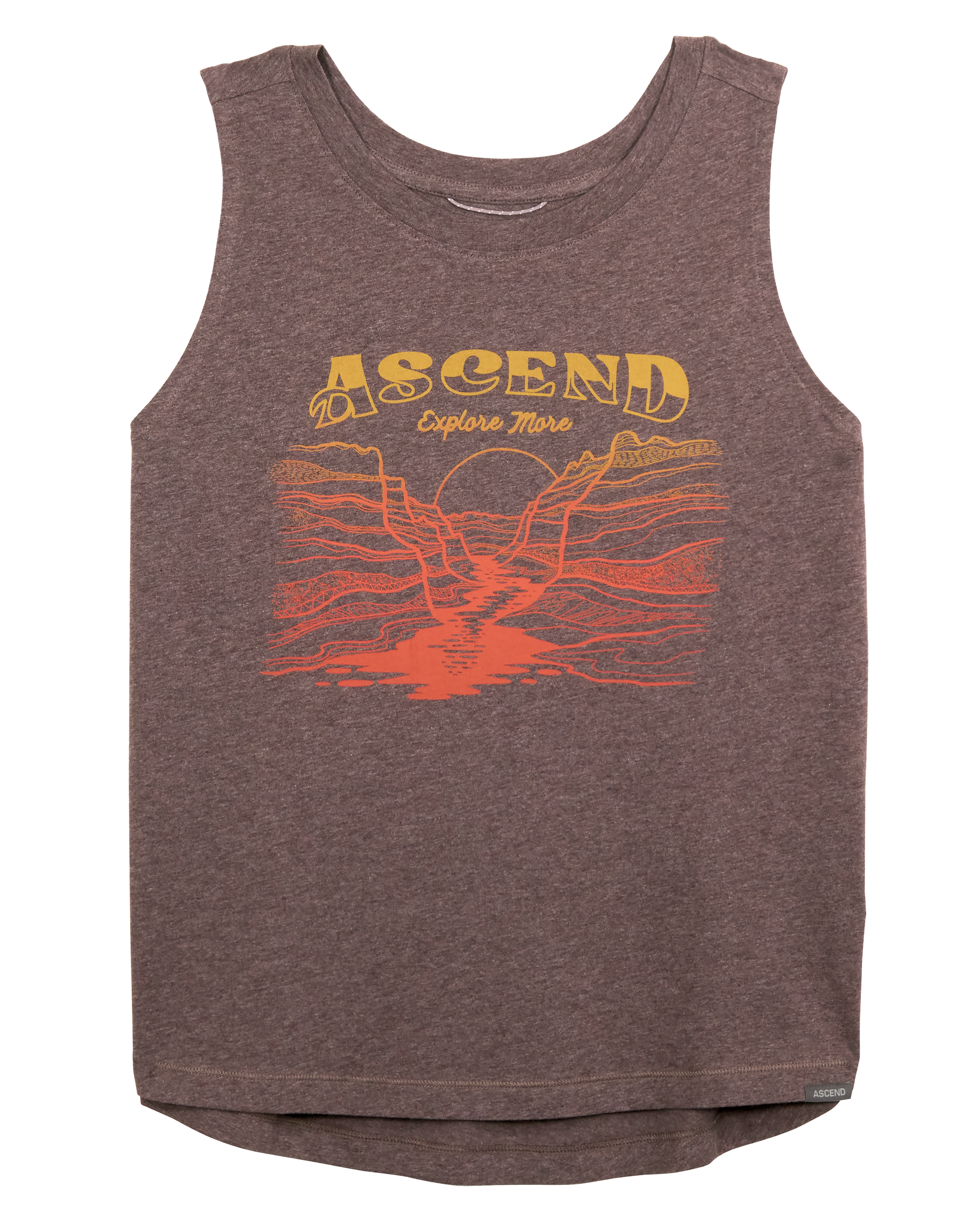Image of Ascend Organic Explore More Graphic Tank Top - Moonscape Heather