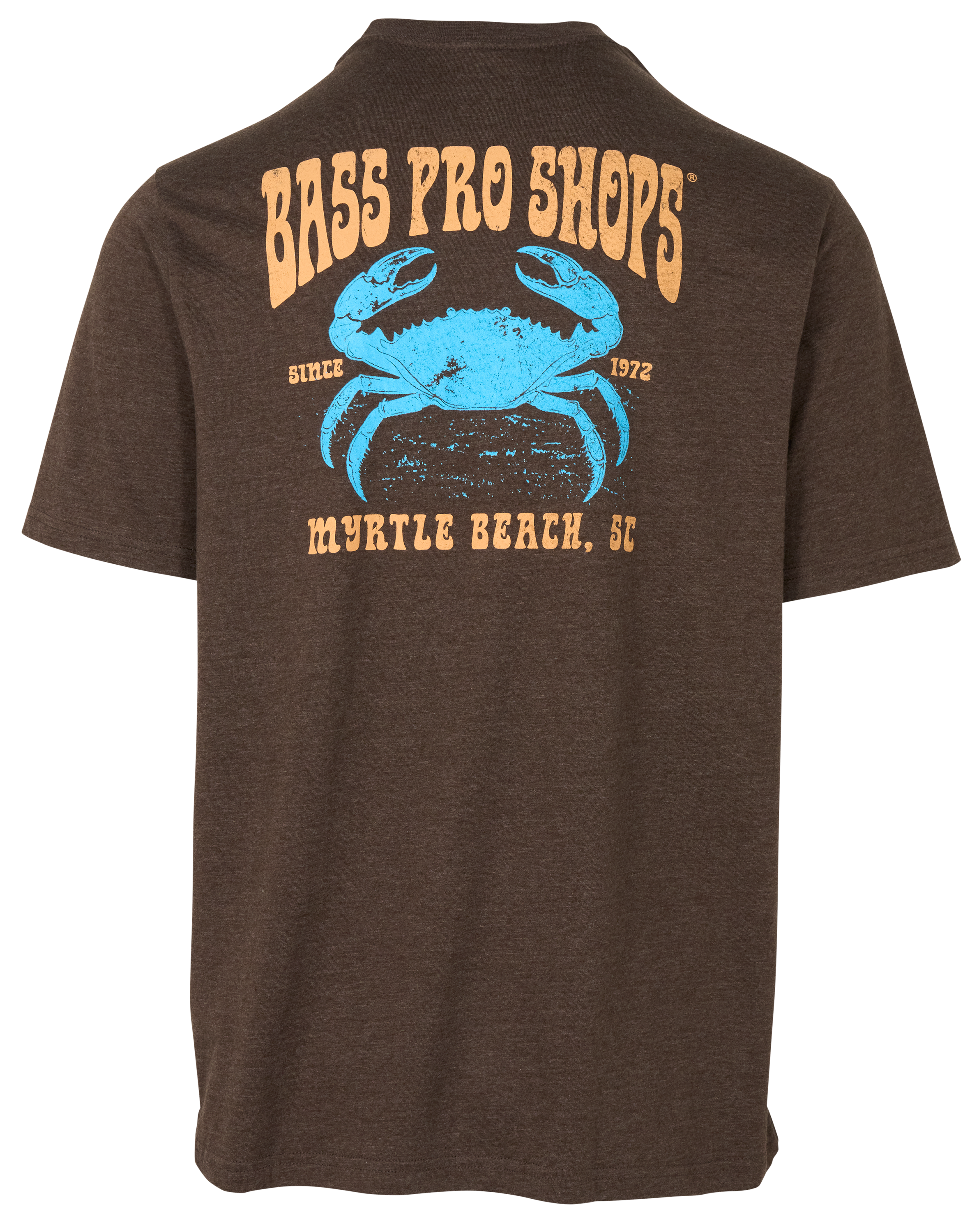 Image of Bass Pro Shops Myrtle Beach Crab Short-Sleeve T-Shirt - Brown Heather