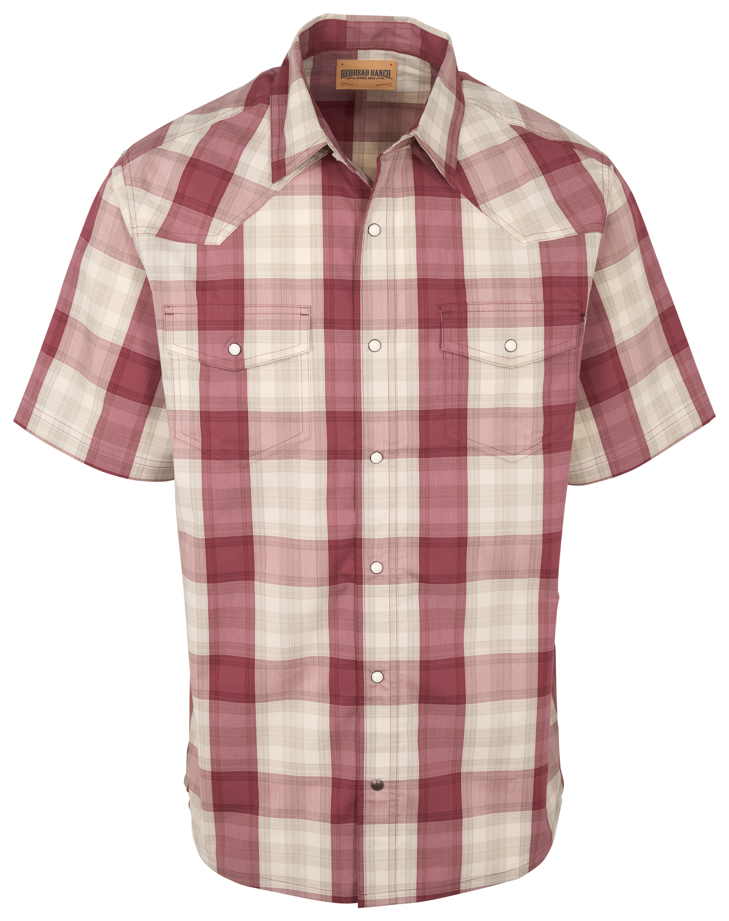 Image of RedHead Ranch Kennedale Plaid Short-Sleeve Shirt - Wild Ginger Plaid