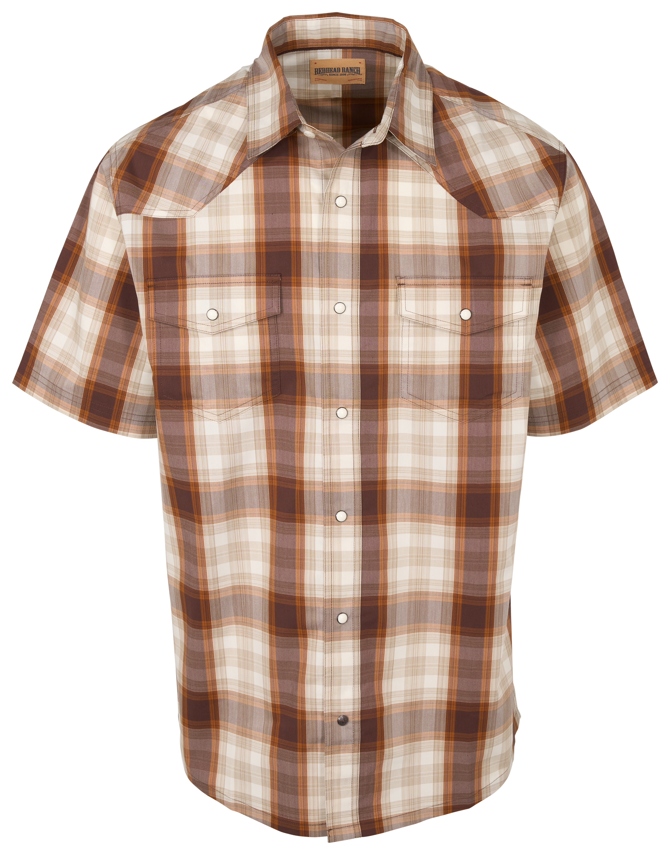 Image of RedHead Ranch Kennedale Plaid Short-Sleeve Shirt - Chicory Plaid
