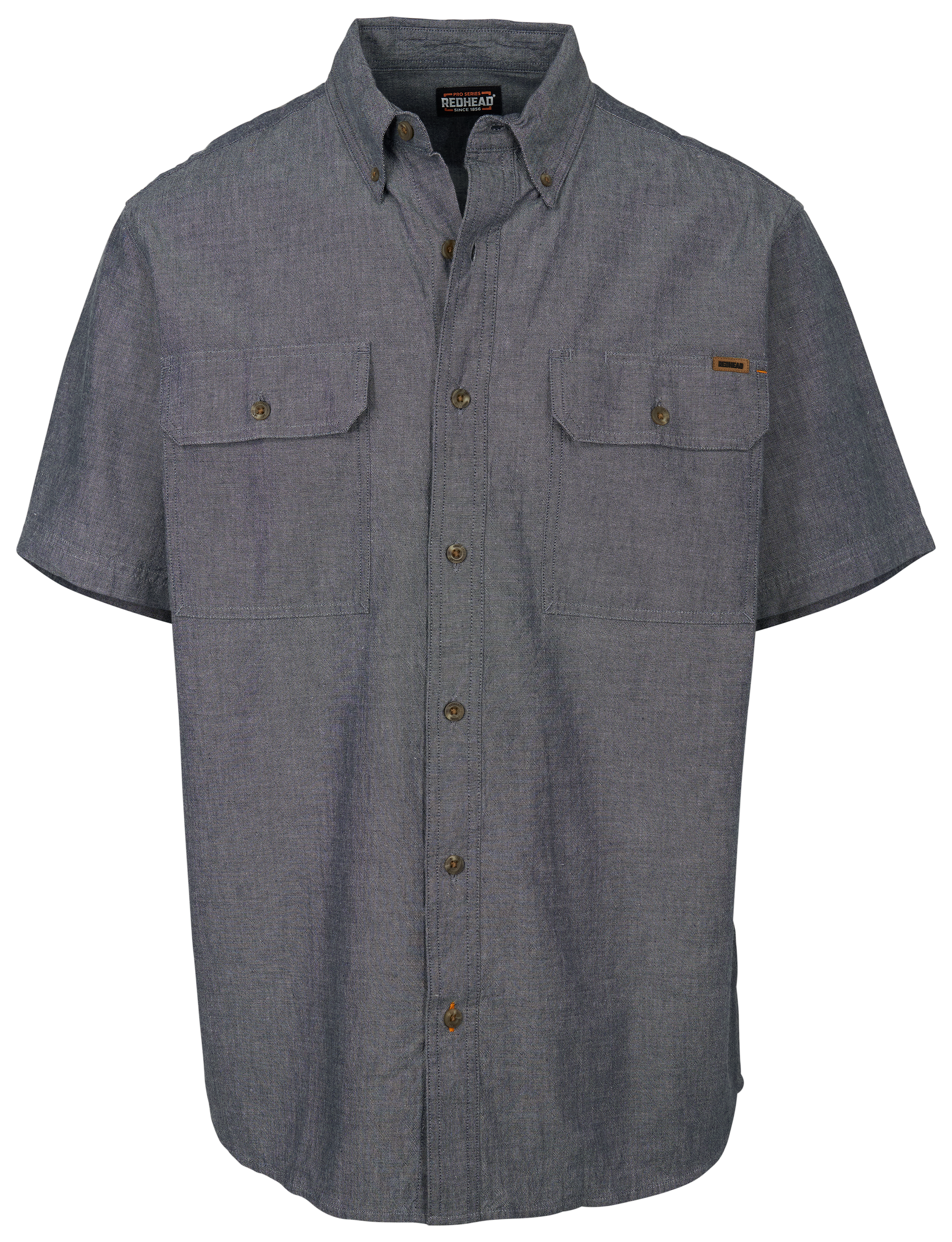 Image of RedHead Pro Series Shop Short-Sleeve Button-Down Shirt - Navy