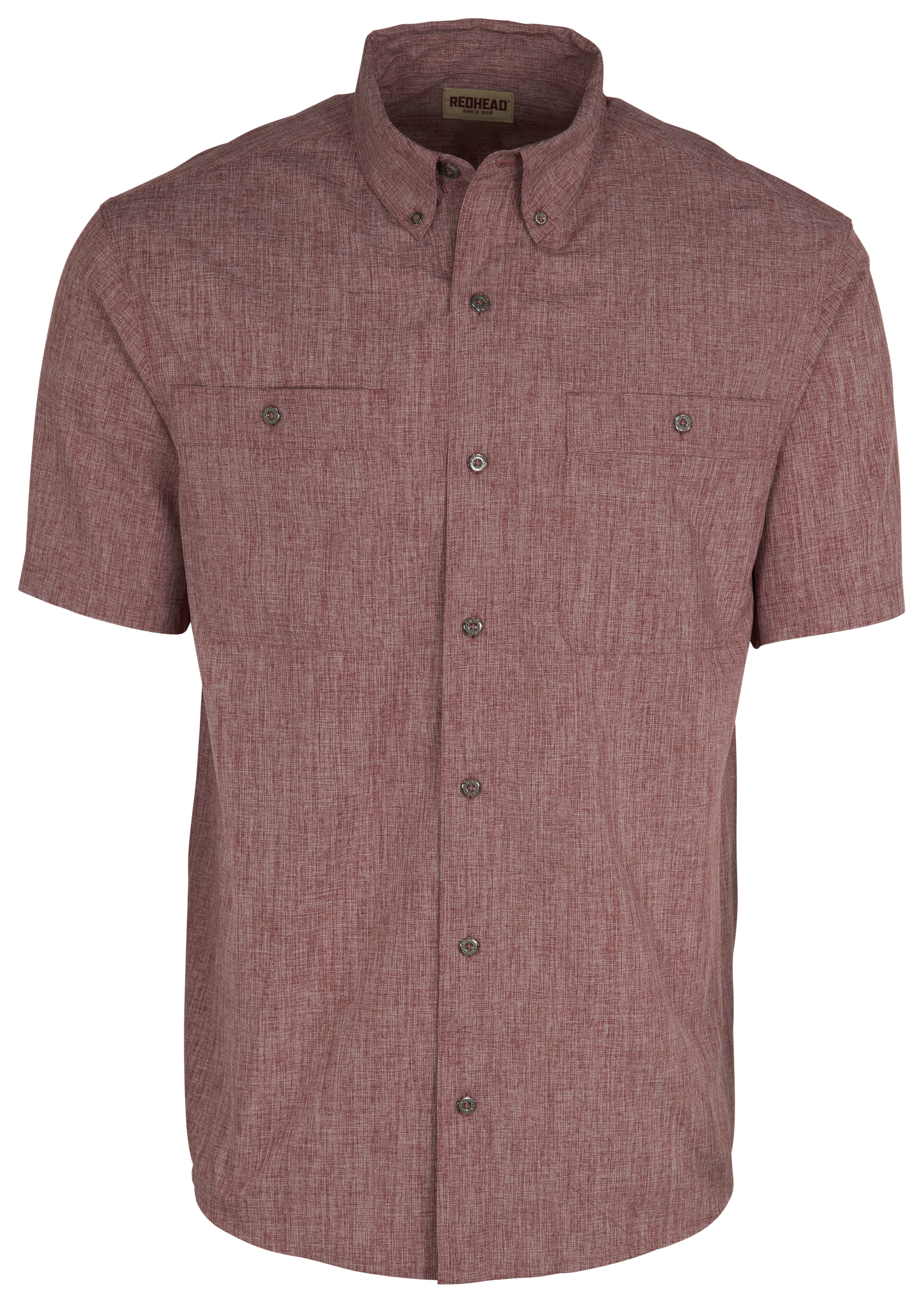 Image of RedHead Short-Sleeve Crosshatch Shirt for Men - Port