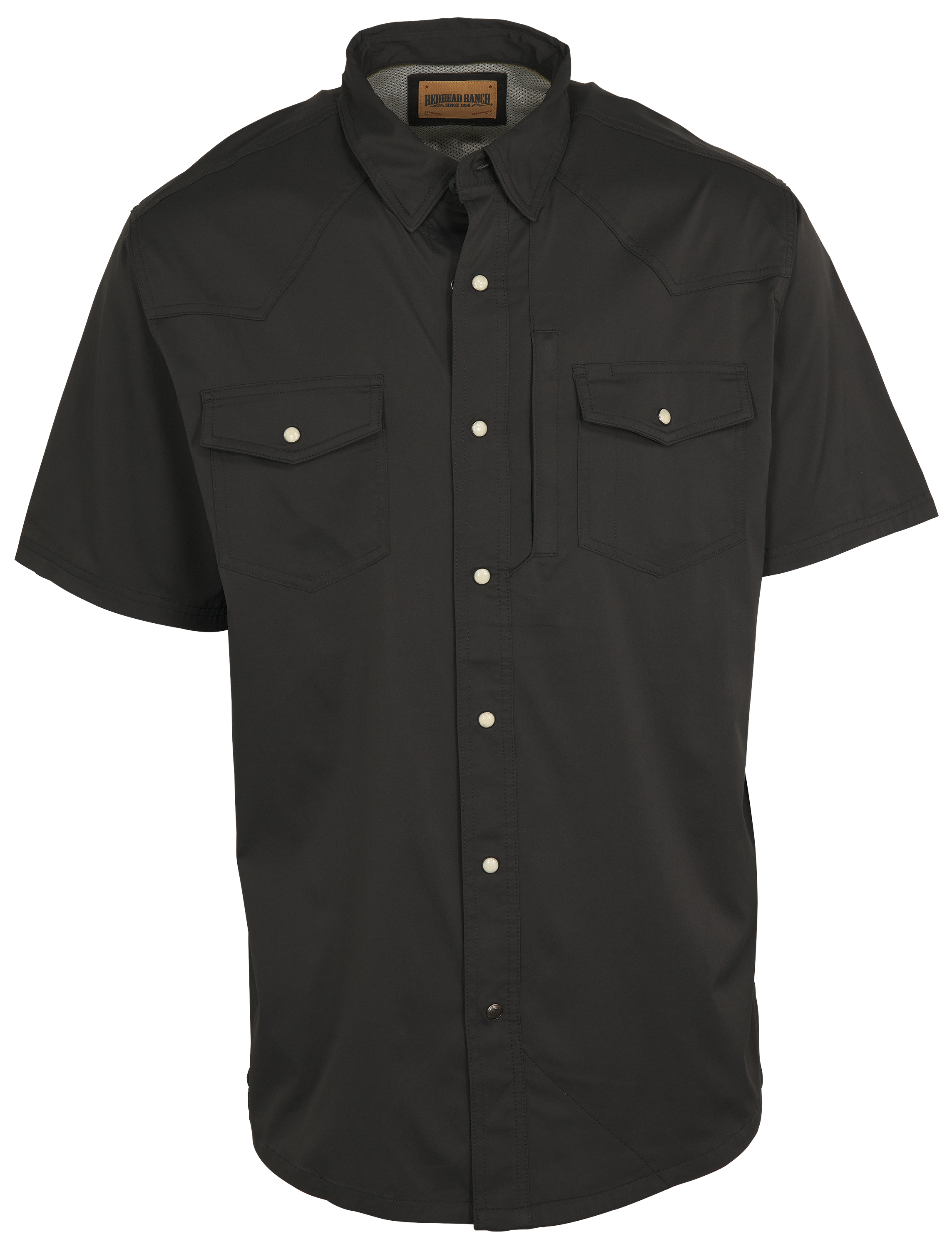 Image of RedHead Ranch Wyatt Snap-Front Short-Sleeve Shirt - Raven
