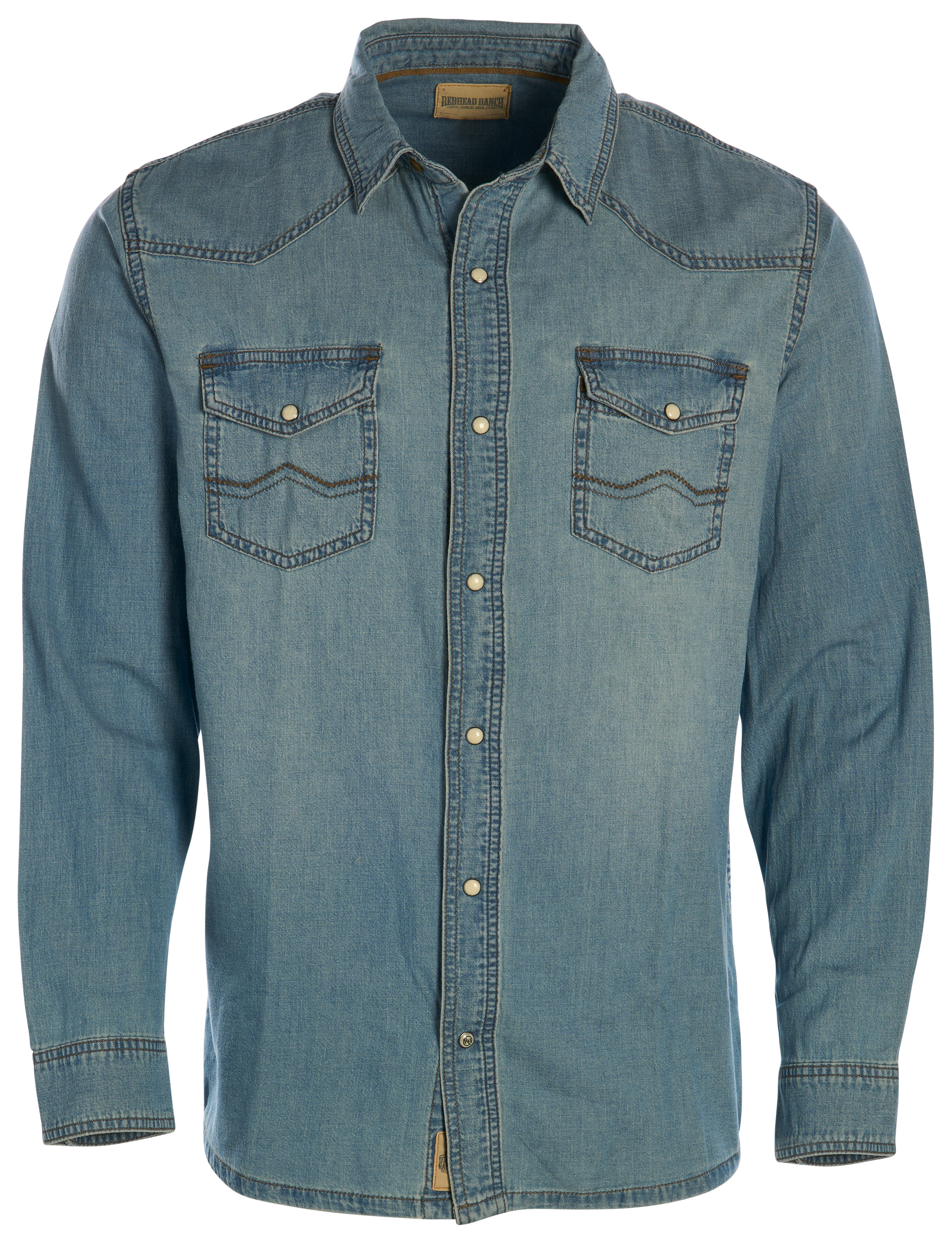 Image of RedHead Ranch Flint Creek Chambray Long-Sleeve Shirt - Light Denim