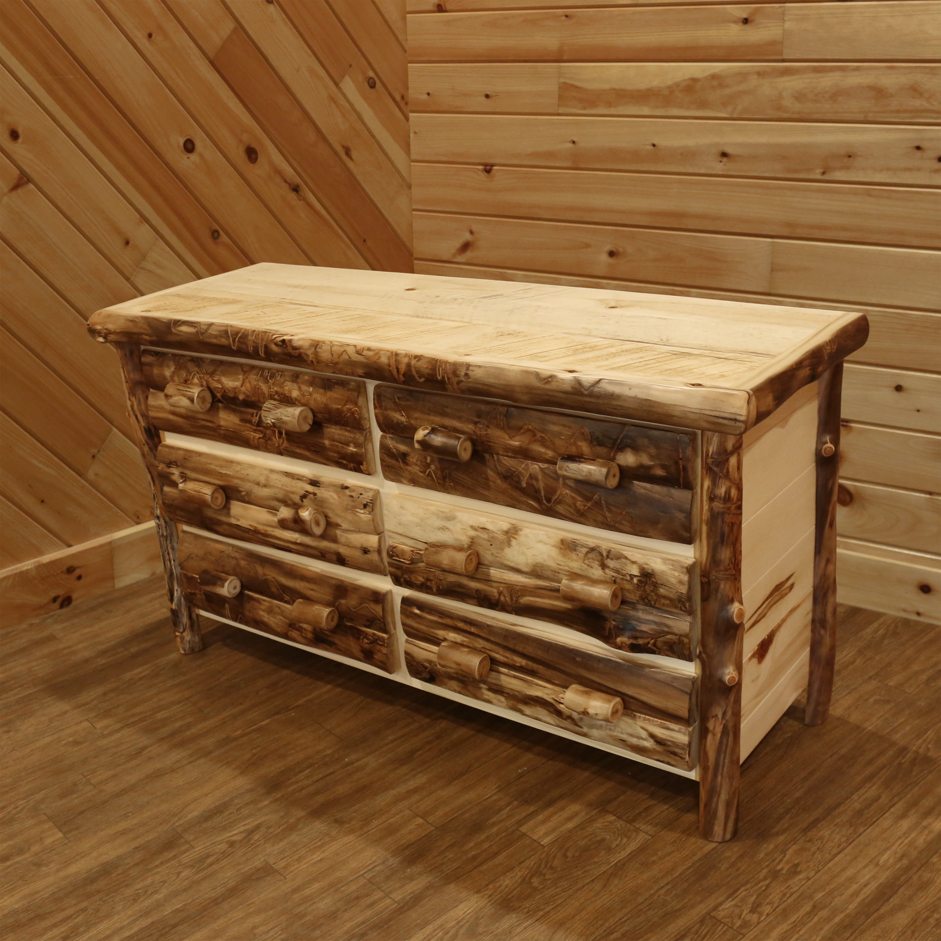 Image of Log Cabin Rustics Cabin Cove 6-Drawer Dresser
