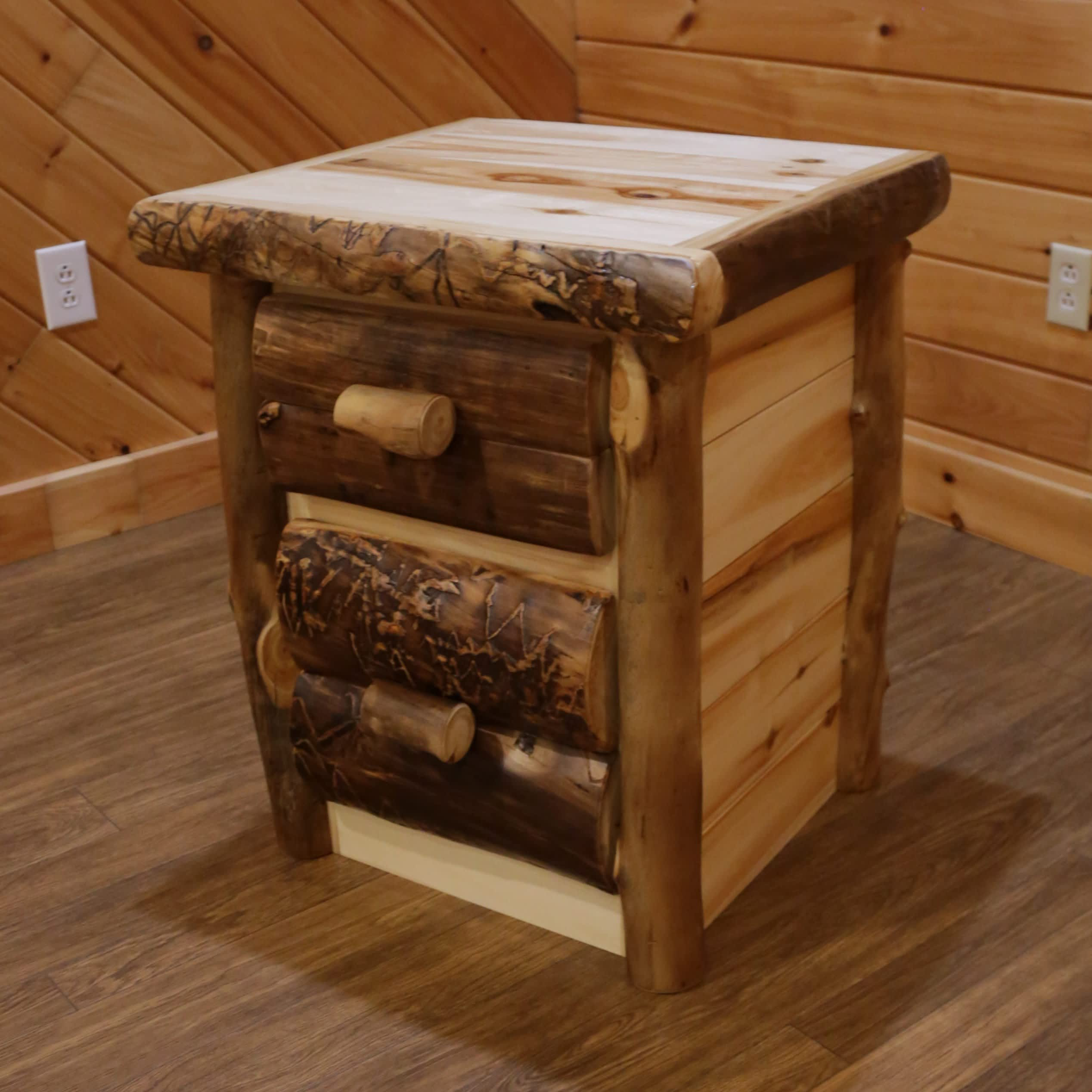 Image of Log Cabin Rustics Cabin Cove 2-Drawer Nightstand