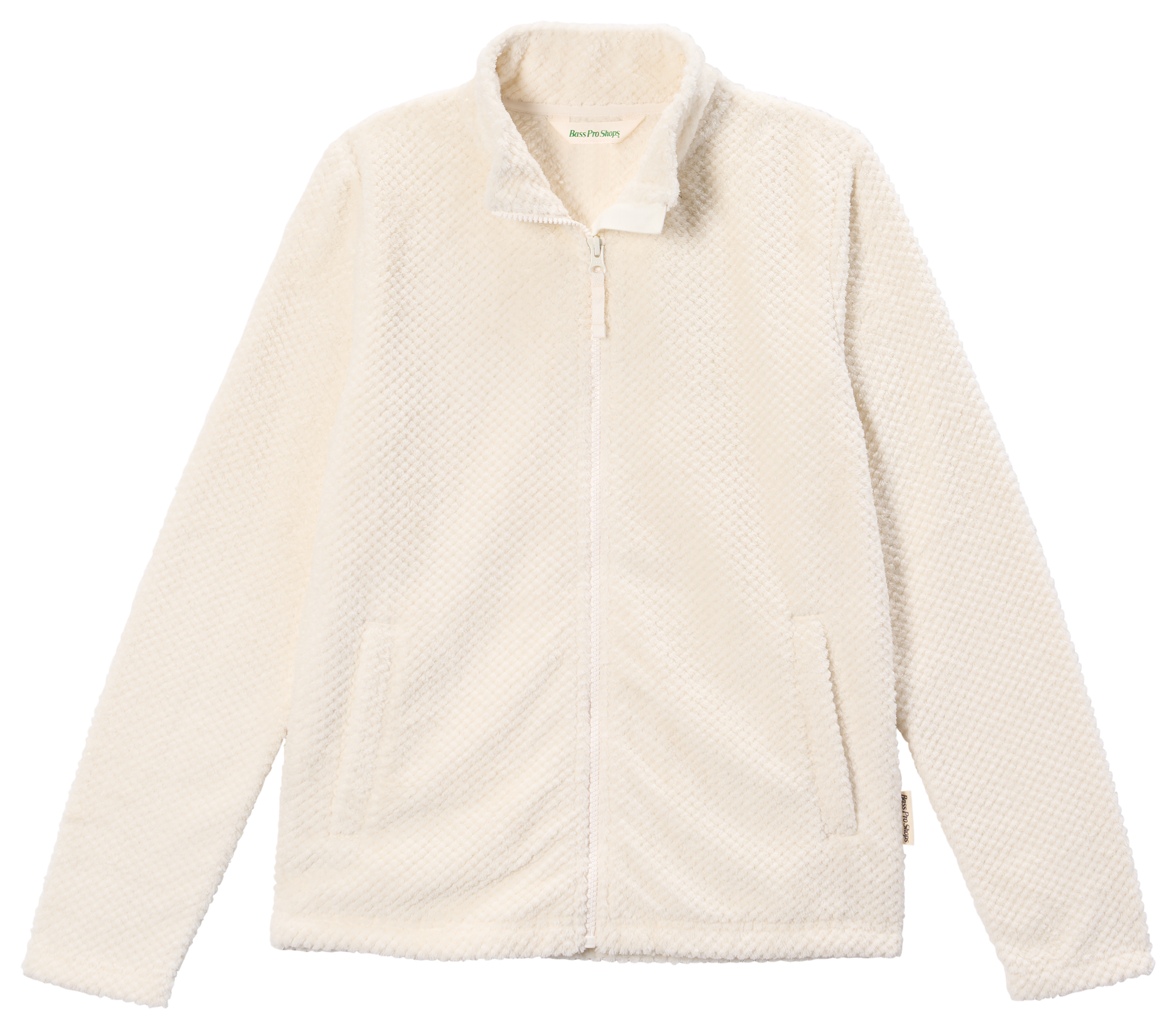 Image of Bass Pro Shops Fleece Jacket for Kids - Egret - M