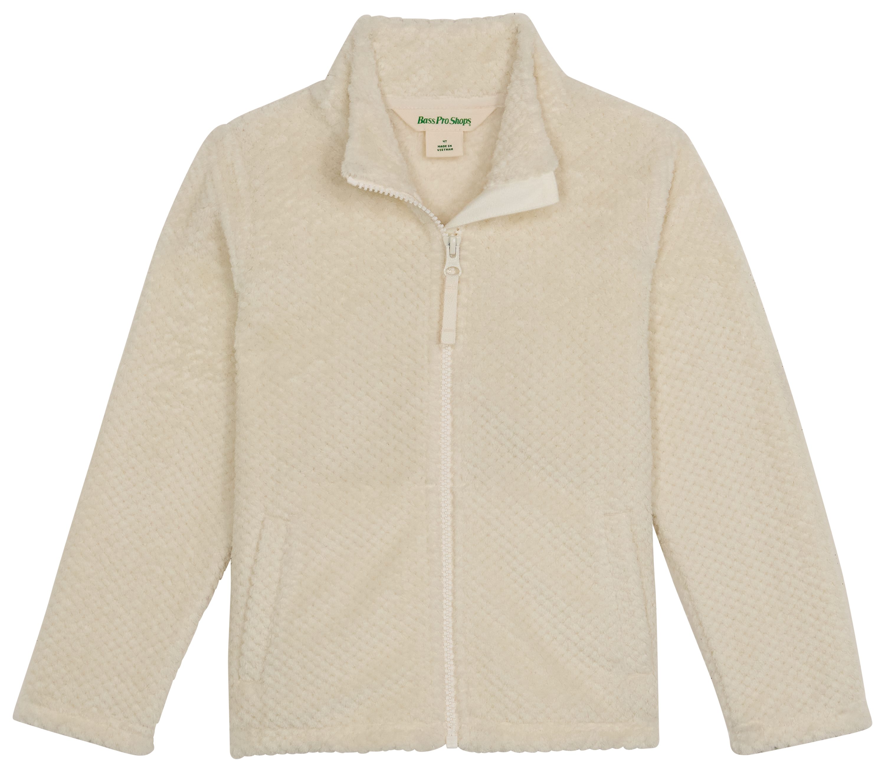 Image of Bass Pro Shops Fleece Jacket for Toddlers - Egret - 2T