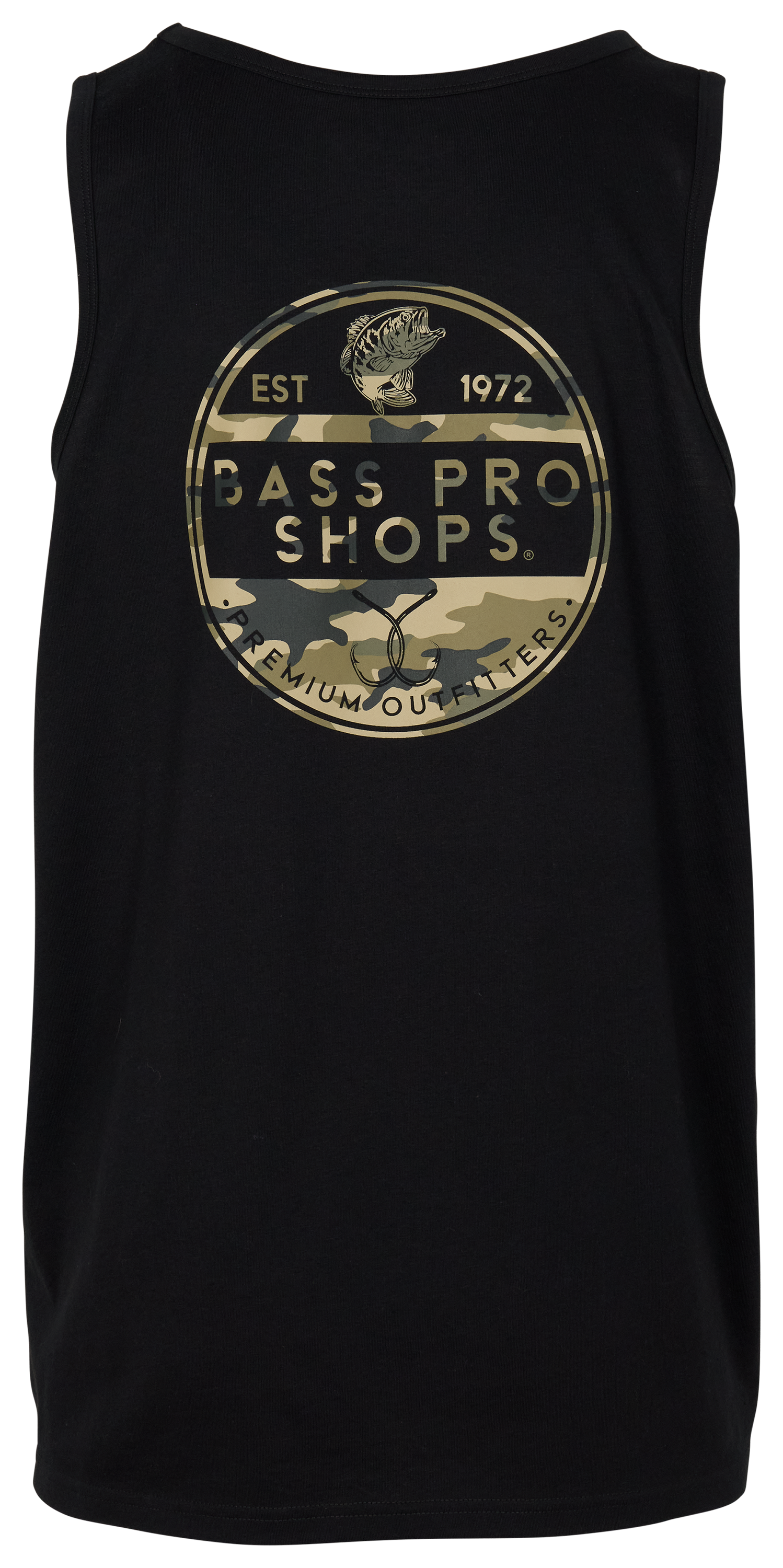 Image of Bass Pro Shops Premium Outfitters Logo Tank - Black - XL