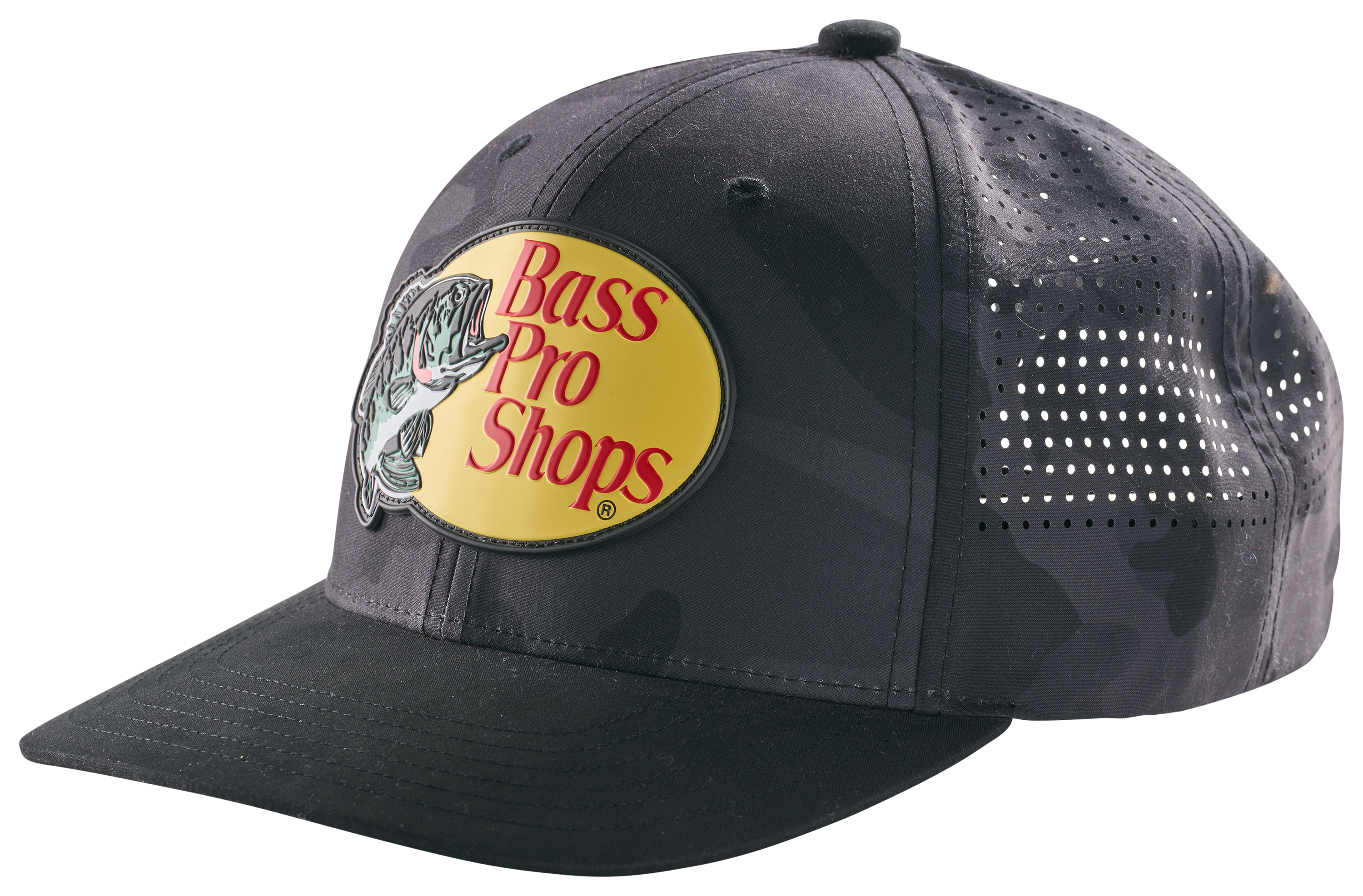Image of Bass Pro Shops Performance Mesh-Back Cap - Black Camo