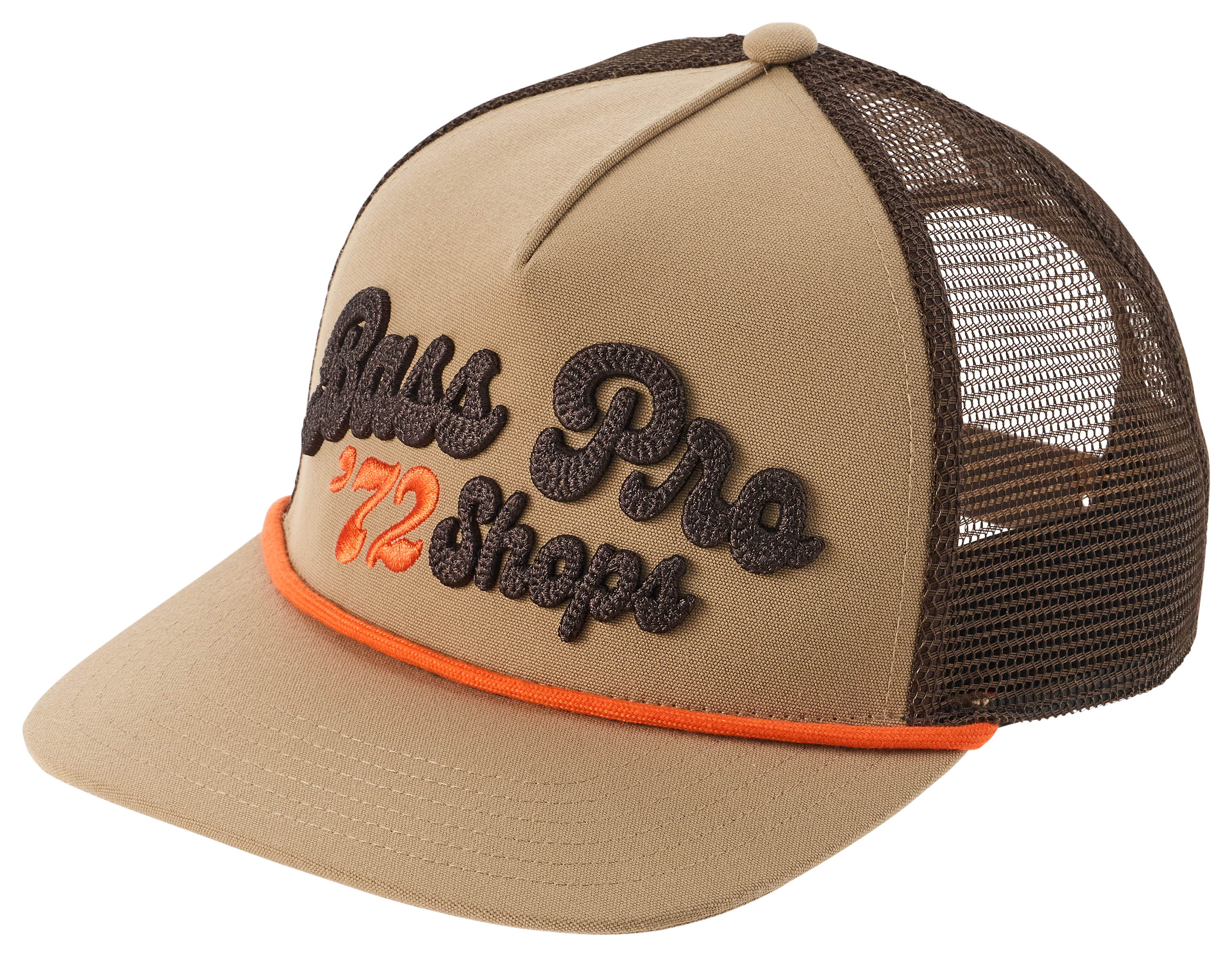 Image of Bass Pro Shops Retro Mesh-Back Snapback Cap - Khaki/Brown