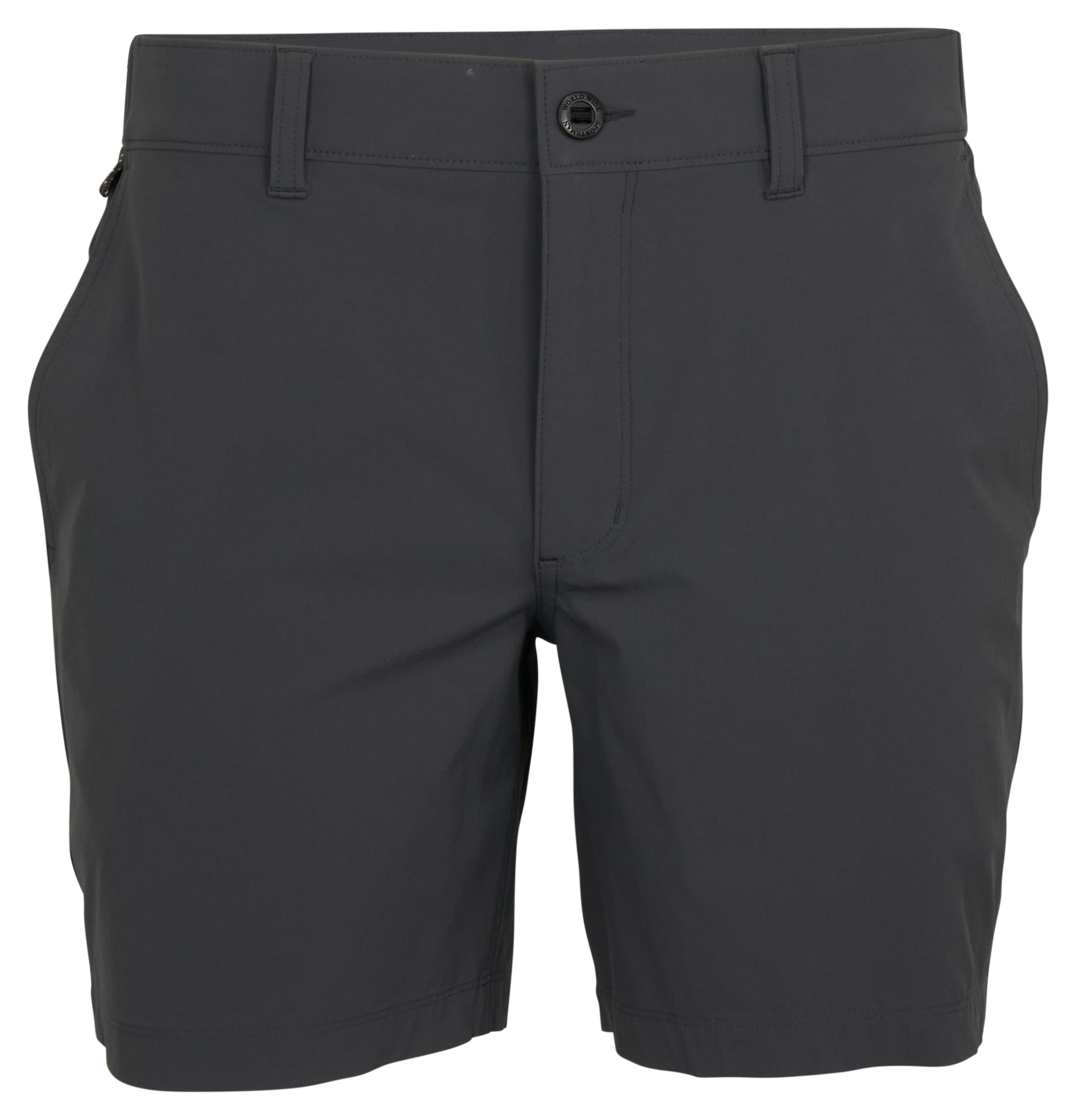 Image of "World Wide Sportsman Shoreline 7"" UPF 50+ Shorts - Asphalt"